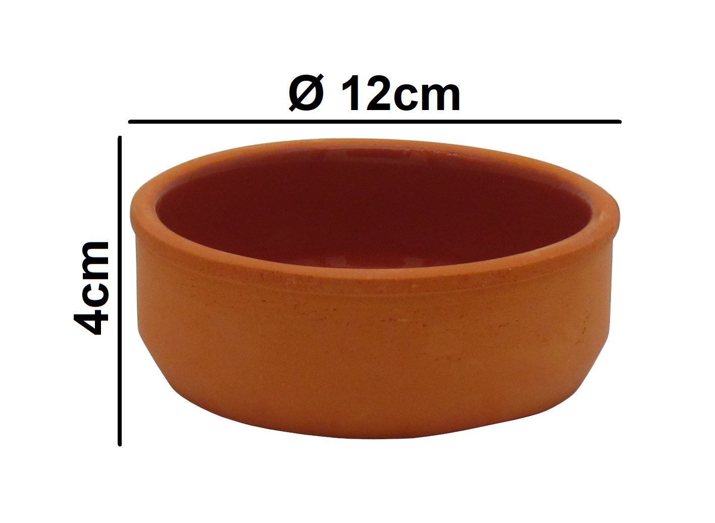 steinwohn Tapas-Schale 6er Set Ø 12 cm, Fassungsvermögen 250 ml, Ton, spülmaschinen-, mikrowellen- & ofenfest