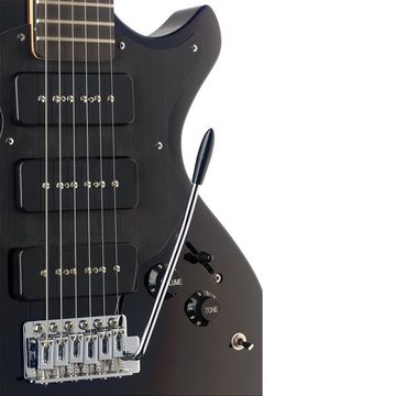 Stagg E-Gitarre SVY NASH BK E-Gitarre, Silveray Serie, Nash Modell, mit massivem Er...