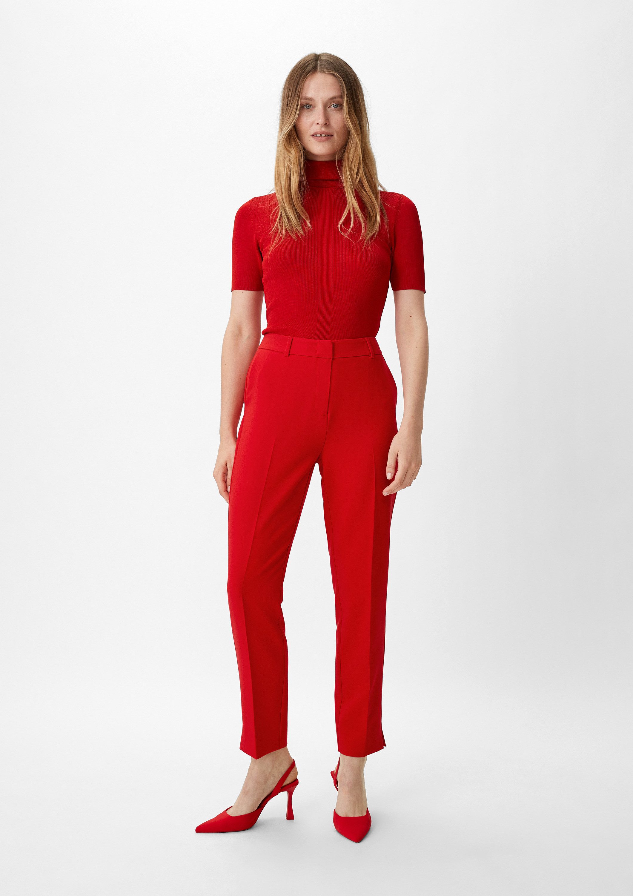 comma 7/8-Hose Hose Slim: Slim Leg-Hose aus Viskosemix günstig online kaufen