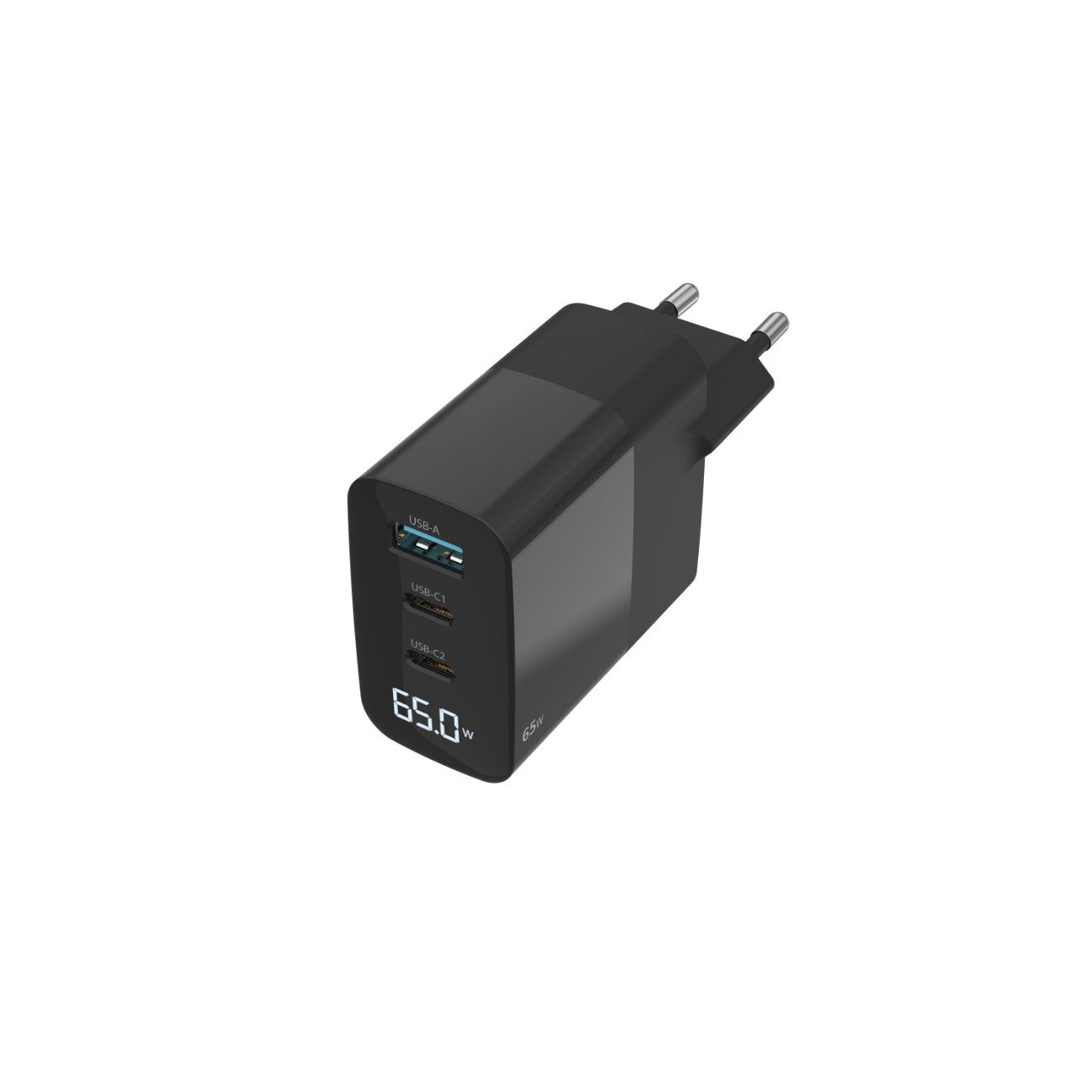Sitecom CH-1002 USB-Ladegerät (3250 mA, Einzelartikel, 65 W GaN-Wandladegerät mit LED & Kombi-Anschlüssen)