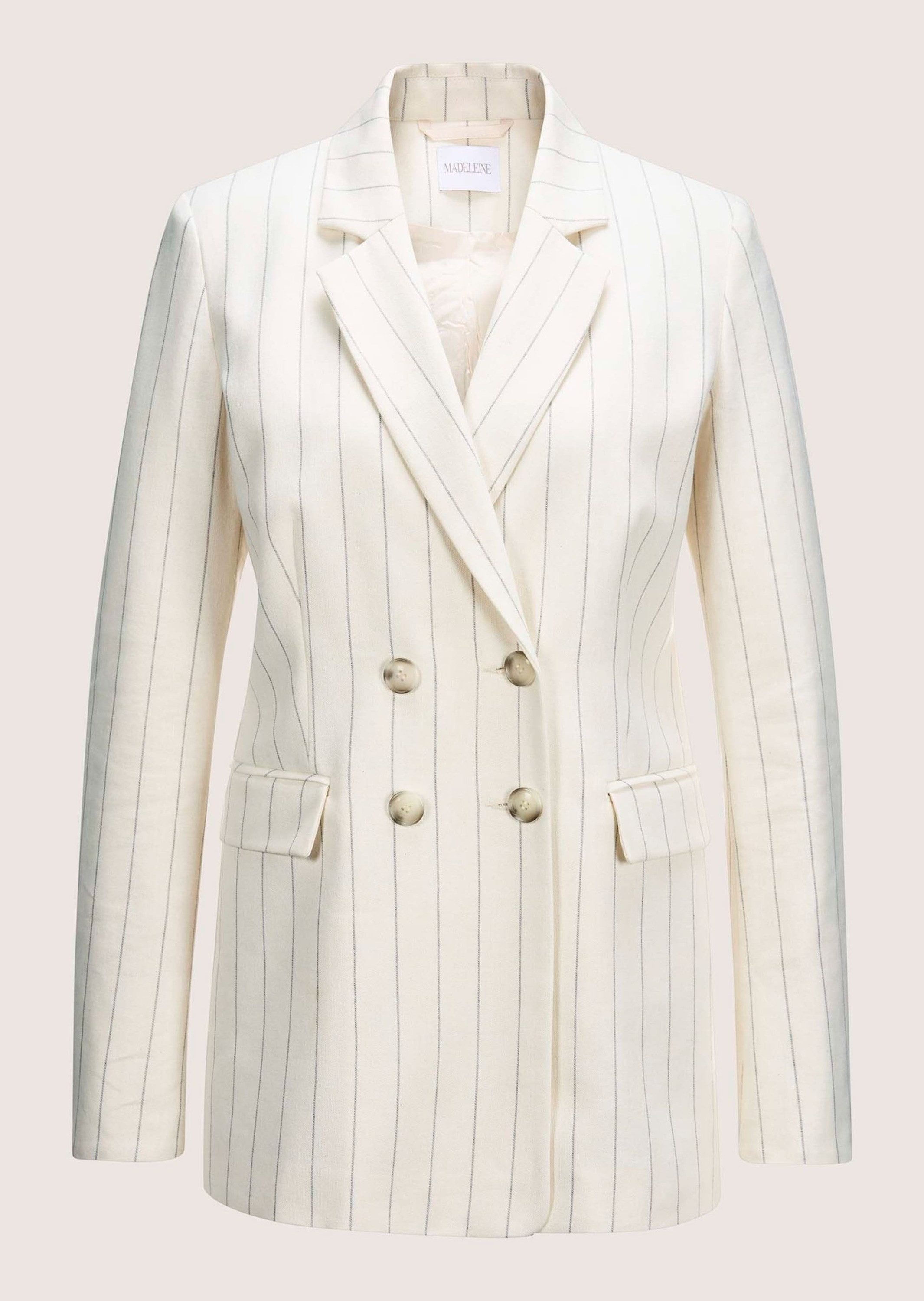 MADELEINE short blazer oversized blazer with pinstripes