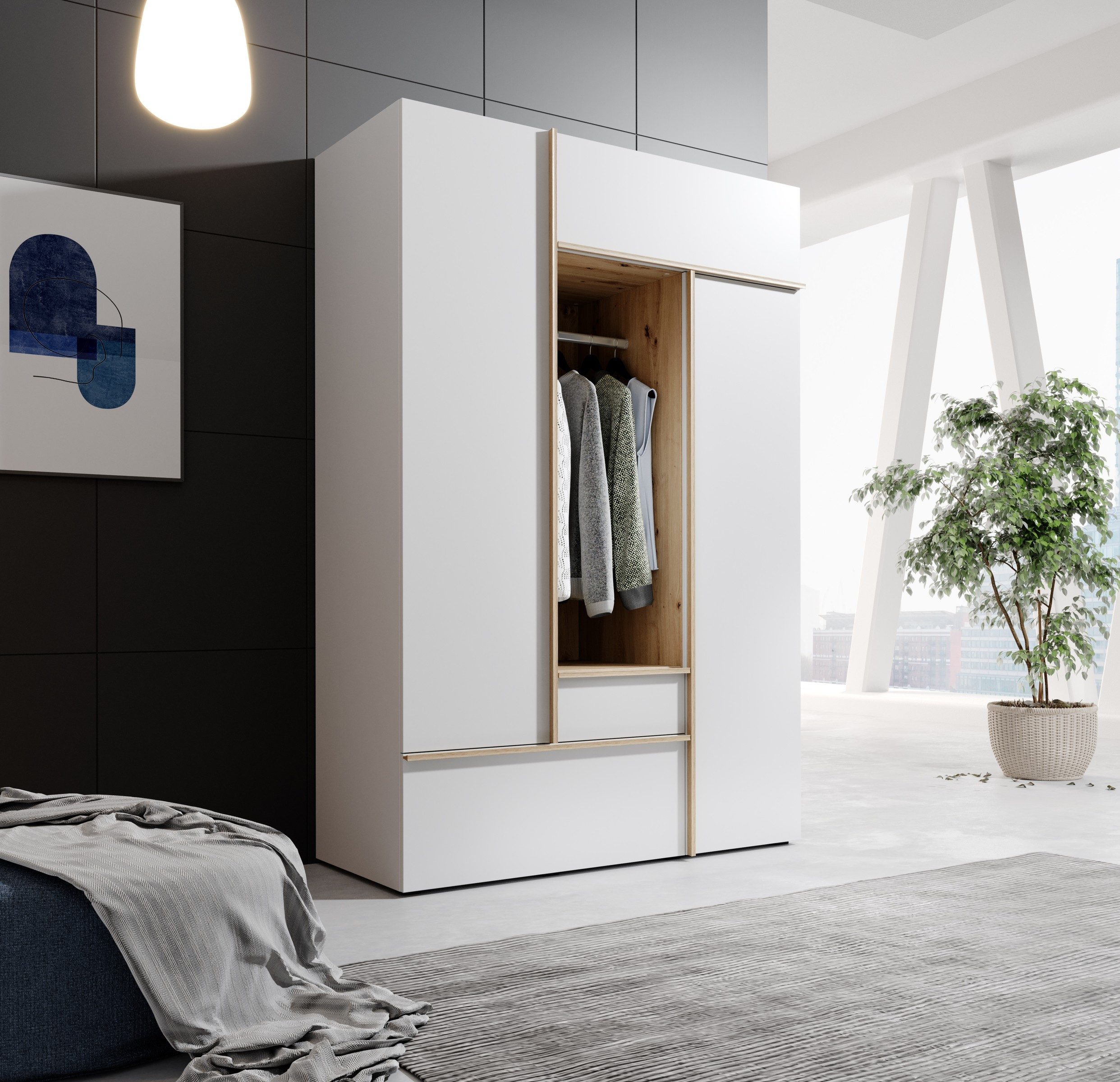 Pol-Power Kleiderschrank 135 x 204 x günstig online kaufen