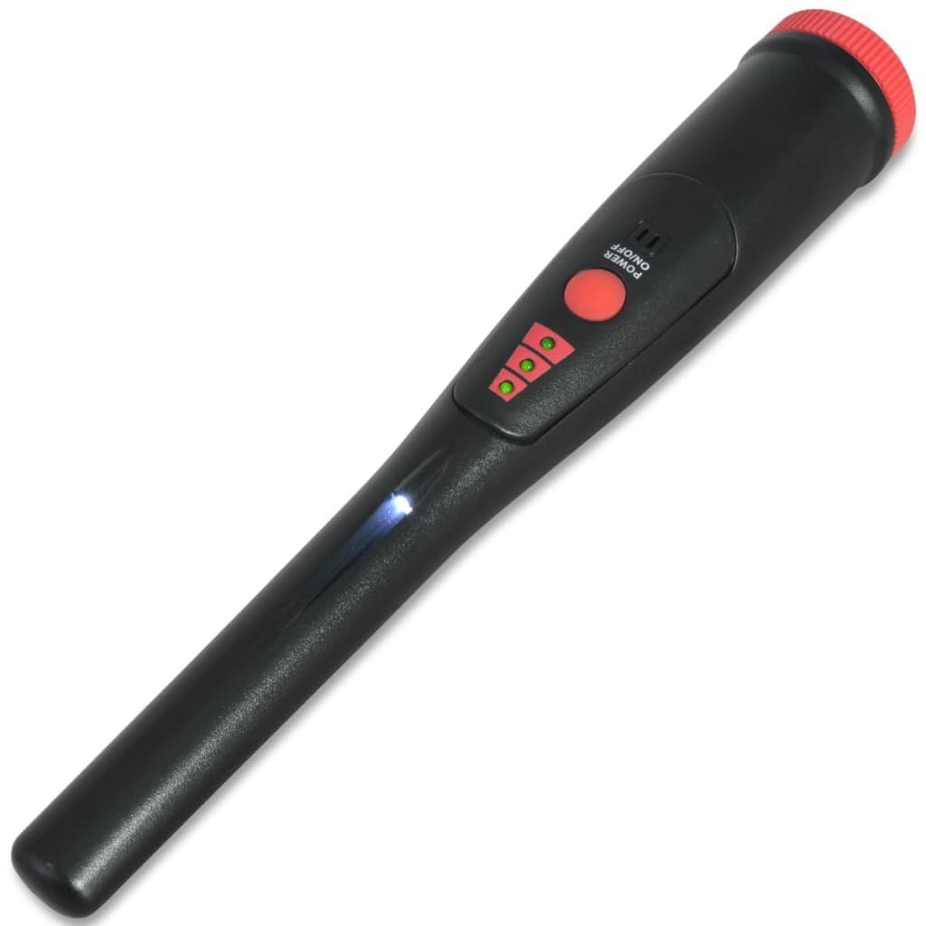 Metalldetektor vidaXL Rot Schwarz Metalldetektor Pinpointer und