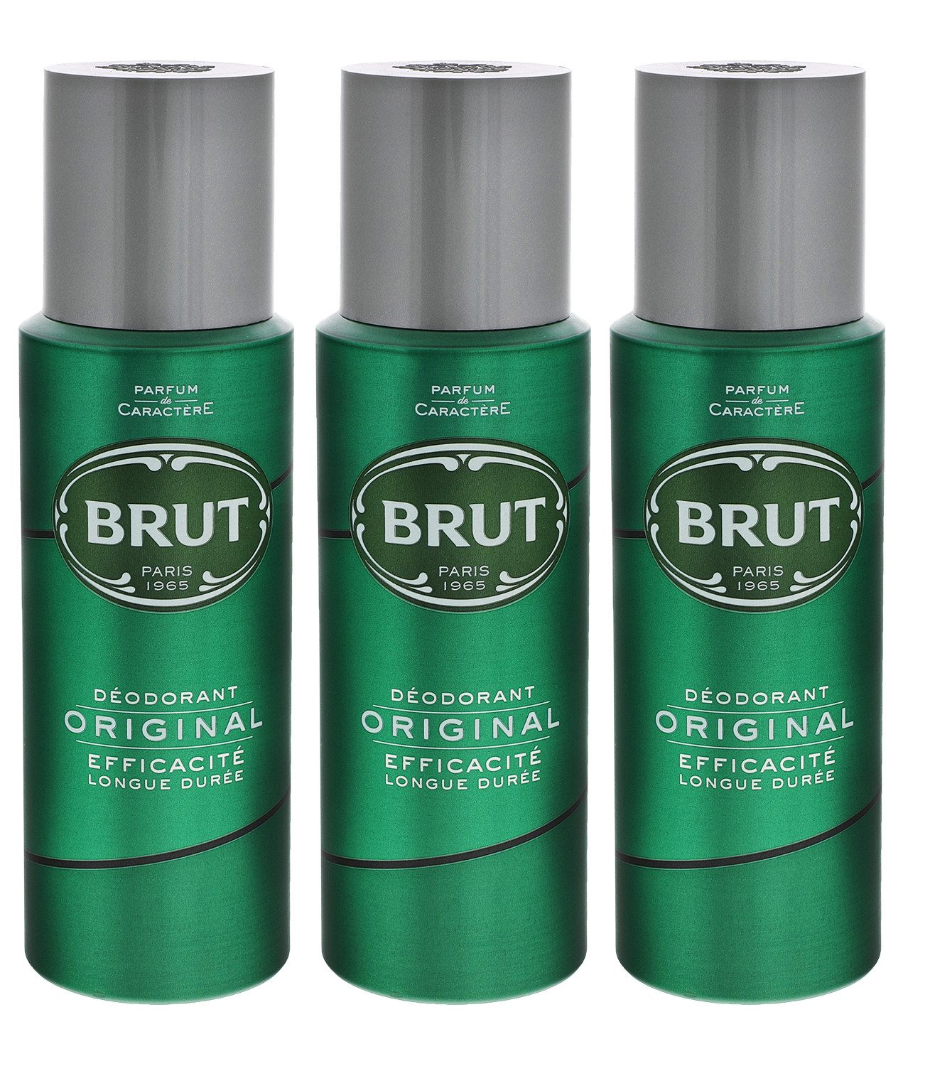 Bodyspray 3 x Brut Original Deospray je 200ml pflegt und erfrischt for men