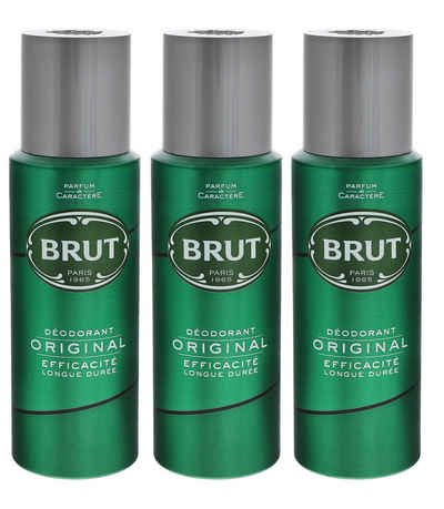 Brut Bodyspray 3 x Brut Original Deospray je 200ml pflegt und erfrischt for men