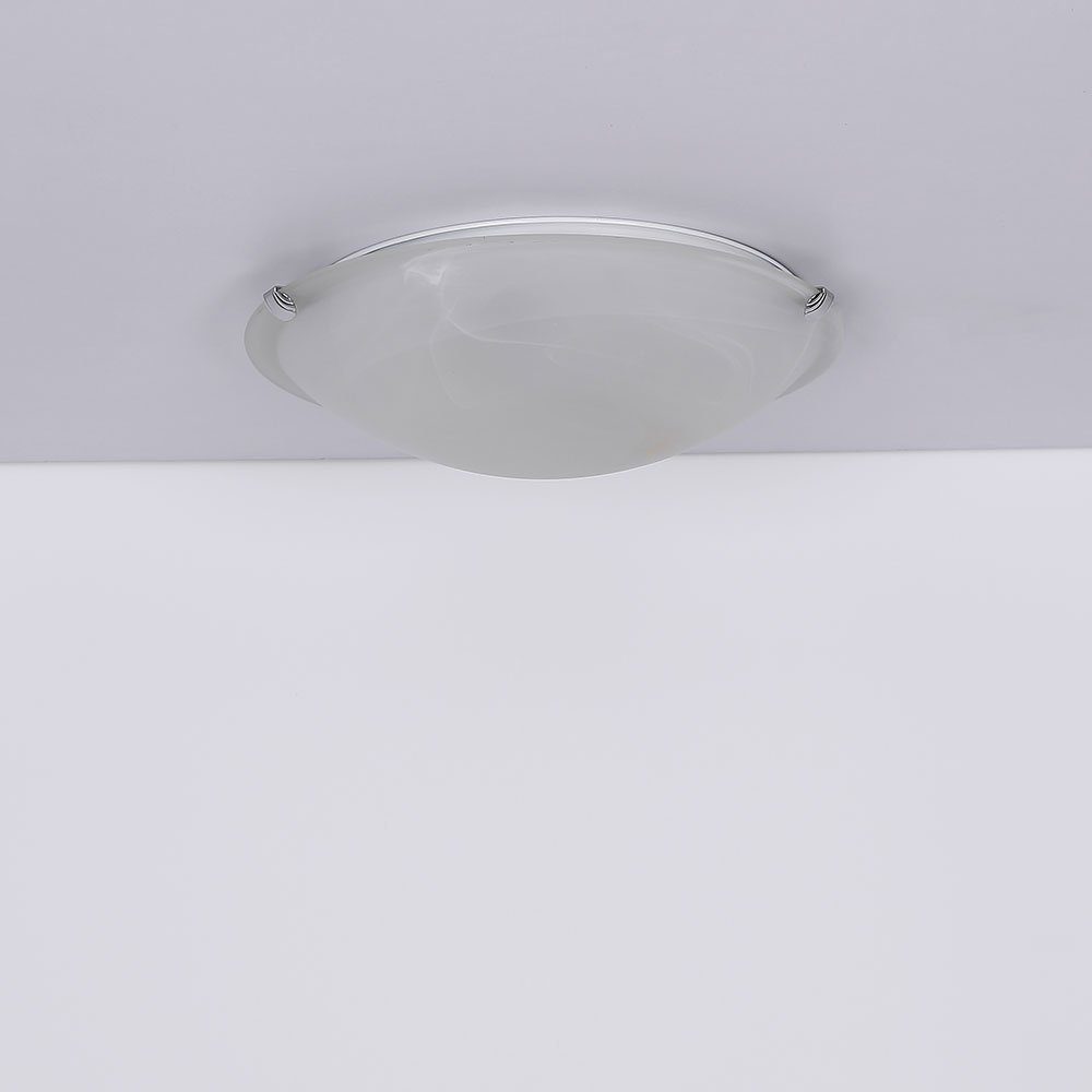Globo Deckenstrahler, Leuchtmittel Decken inklusive, Strahler weiß Glas rund Lampe Alabaster Design Leuchte nicht