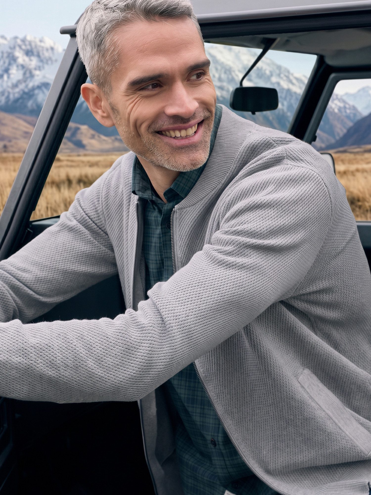 LERROS Strickjacke Strickjacke aus Baumwollstrick mit dezent flachem Kragen