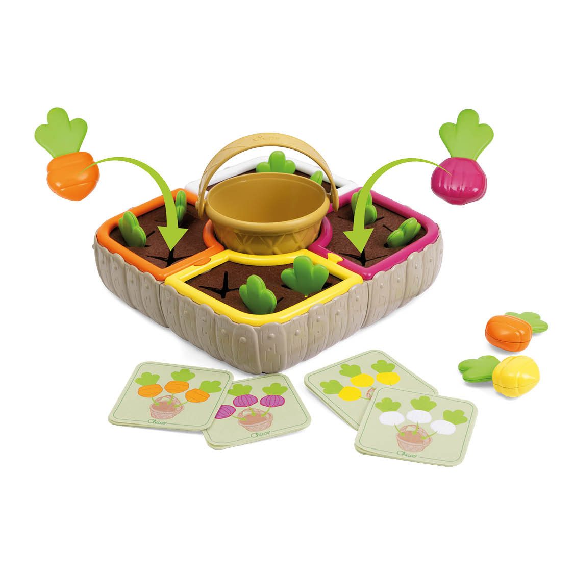 Chicco Spiellebensmittel 2In1 Gemuesegarten Spielset