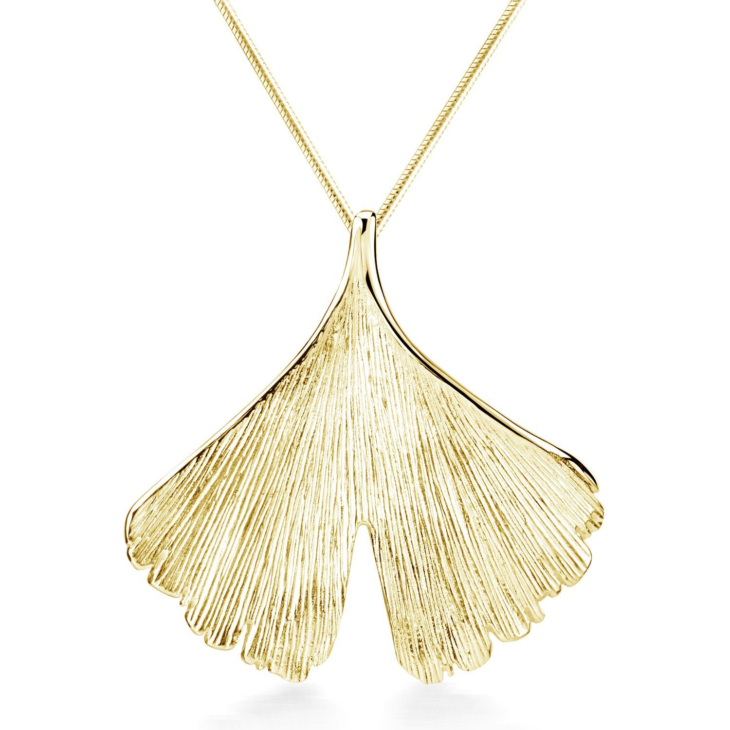 Materia Kettenanhänger Ginkgo / Ginkgoblatt Gold KA-277, Sterlingsilber, ve günstig online kaufen