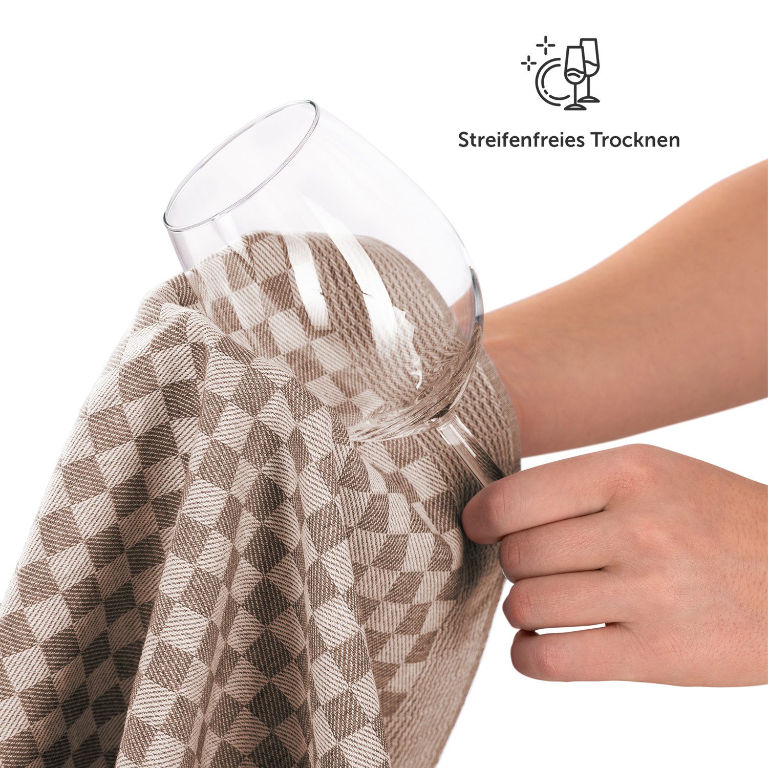 Blumtal Geschirrtuch Premium Geschirrhandtücher in 50 x 70 cm, (Set, 5-tlg., 5, 10 oder 20 Geschirrtücher), 100% Baumwolle, Oeko-TEX® Zertifiziert – Bild 4 von 5