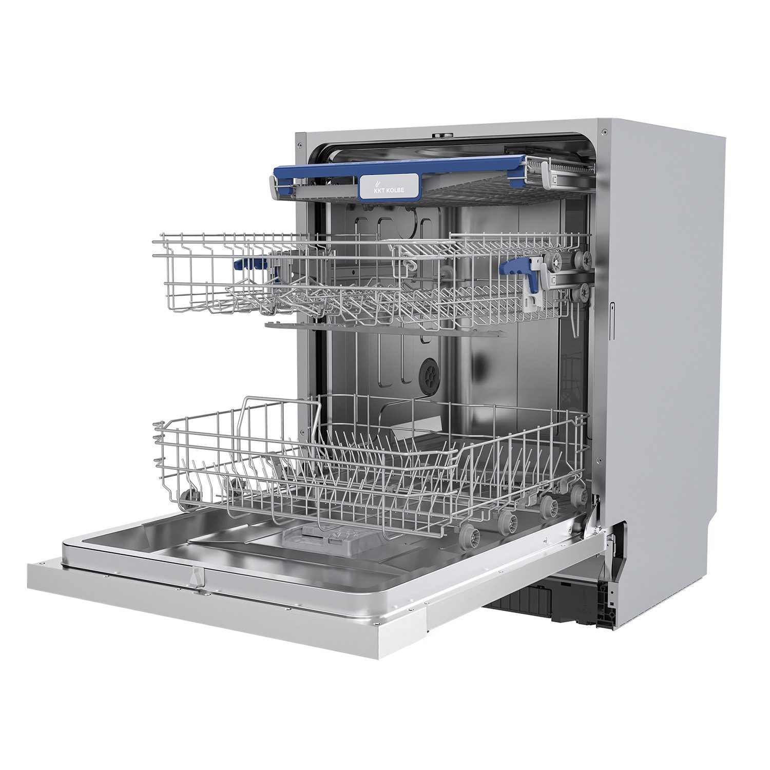 KKT KOLBE teilintegrierbarer Geschirrspüler DW615ED, 10 l, 14 Maßgedecke, 60cm / Edelstahl / AquaStop / 7 Programme / 14 Maßgedecke