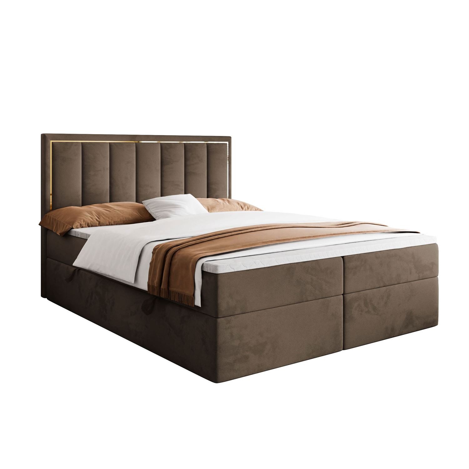 Lookway Boxspringbett AURELIA mit Bettkästen und Topper, 140/160/180x200, mit Bettkasten und Topper – Bild 4 von 5