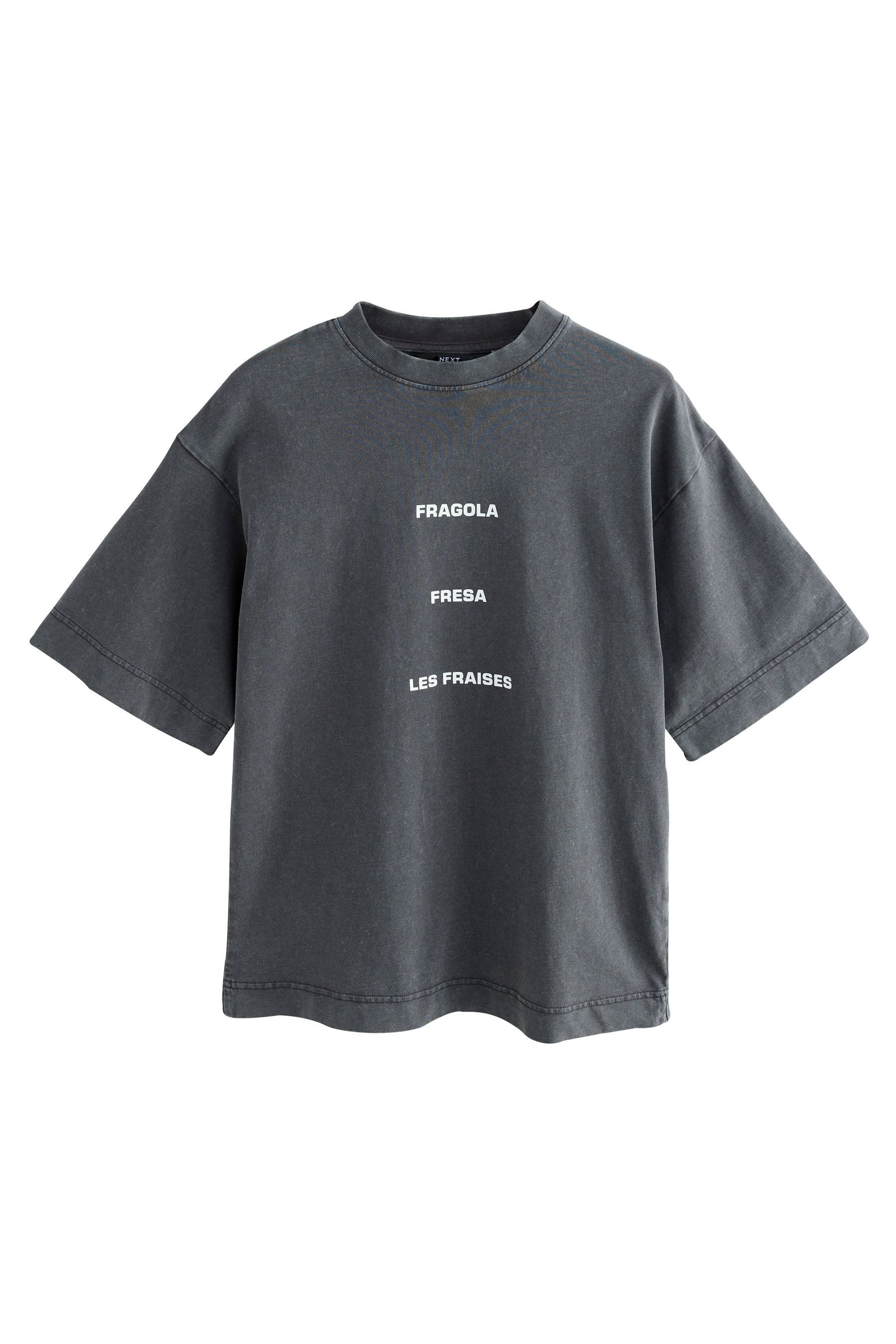 Next T-Shirt Oversize-T-Shirt mit Erdbeer-Grafik aus Baumwolle (1-tlg) günstig online kaufen
