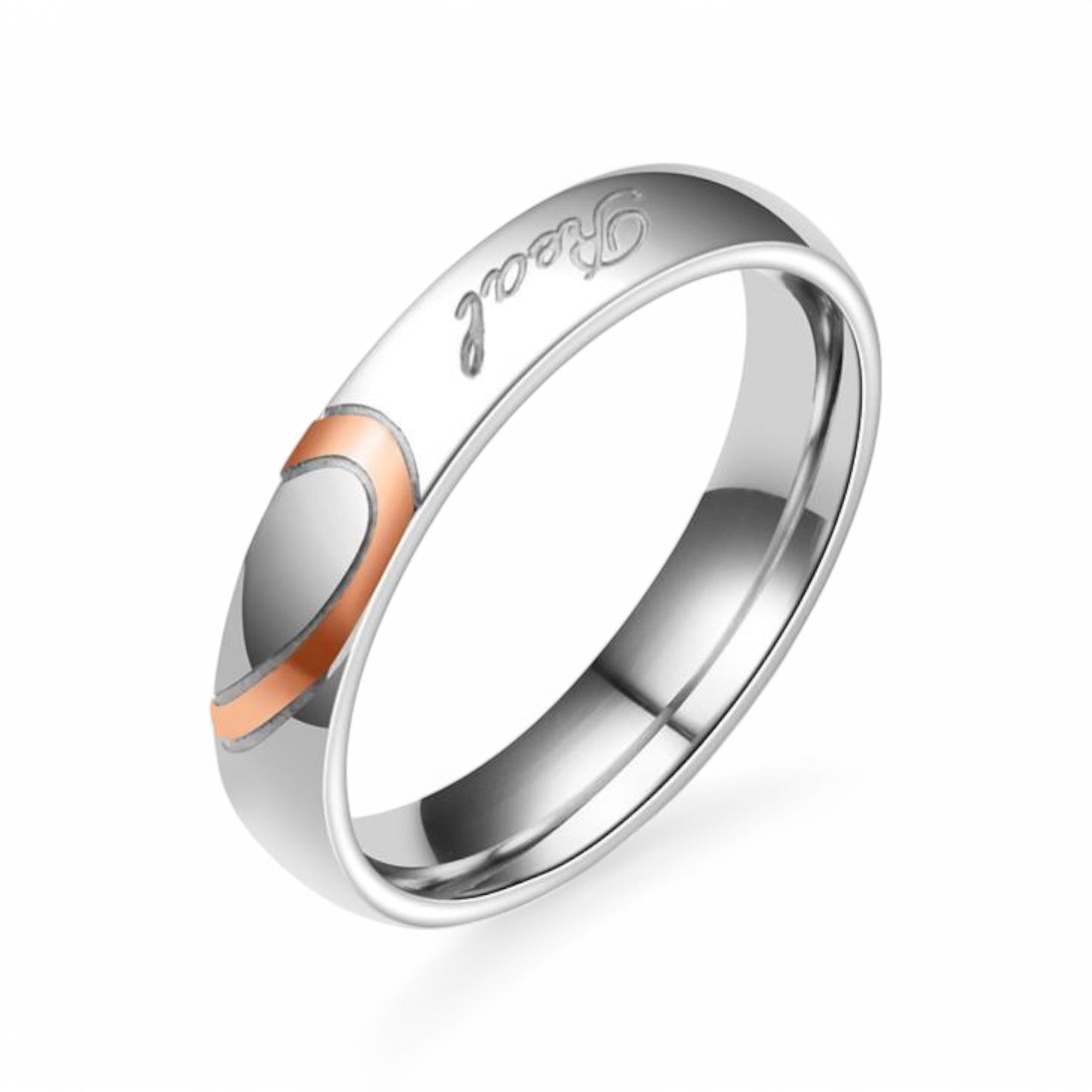 Eyecatcher Fingerring Eleganter Partnerring – Verlobungsring & Trauring in Schwarz oder