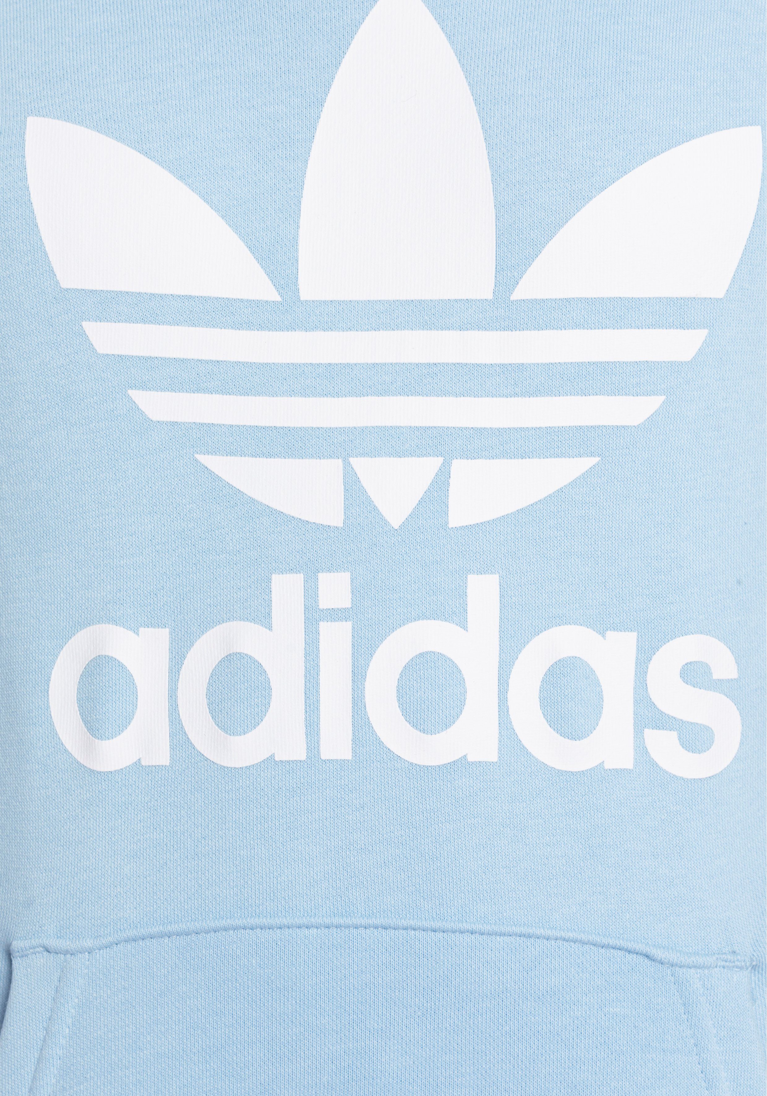 Sky adidas Originals HOODIE Clear TREFOIL Sweatshirt / White