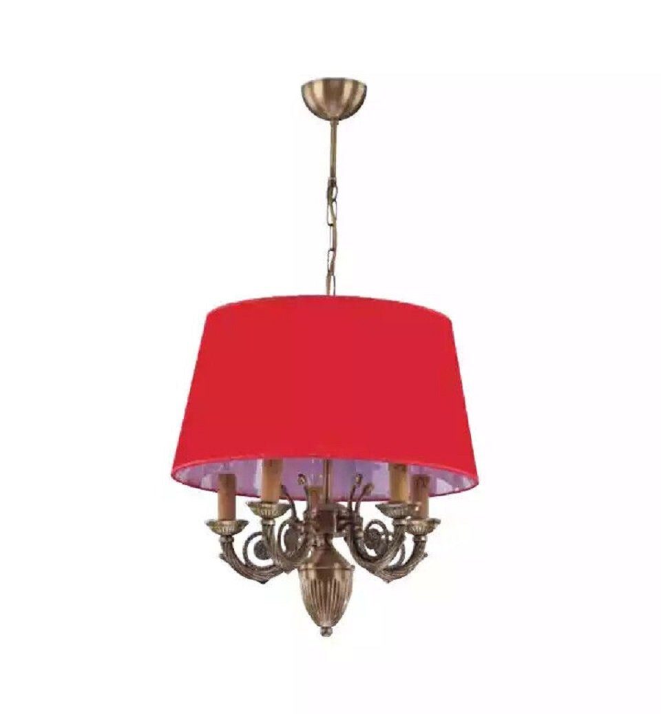 JVmoebel Kronleuchter Klassische Wandleuchte Lampen Gold 50x80 Rot, Leuchtmittel wechselbar, Made in Europe