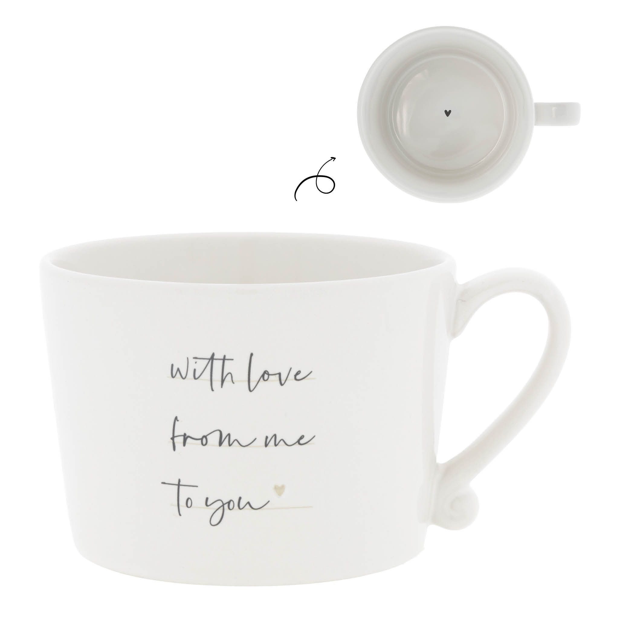 Tasse Weiß, Durchmesser 10 cm