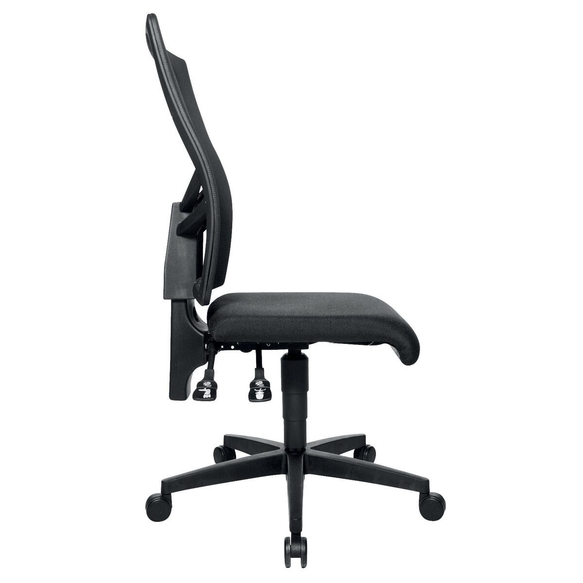 TOPSTAR Drehstuhl Bürodrehstuhl Net Point 10 ohne Armlehnen - schwarz Sicherheitsdoppelr
