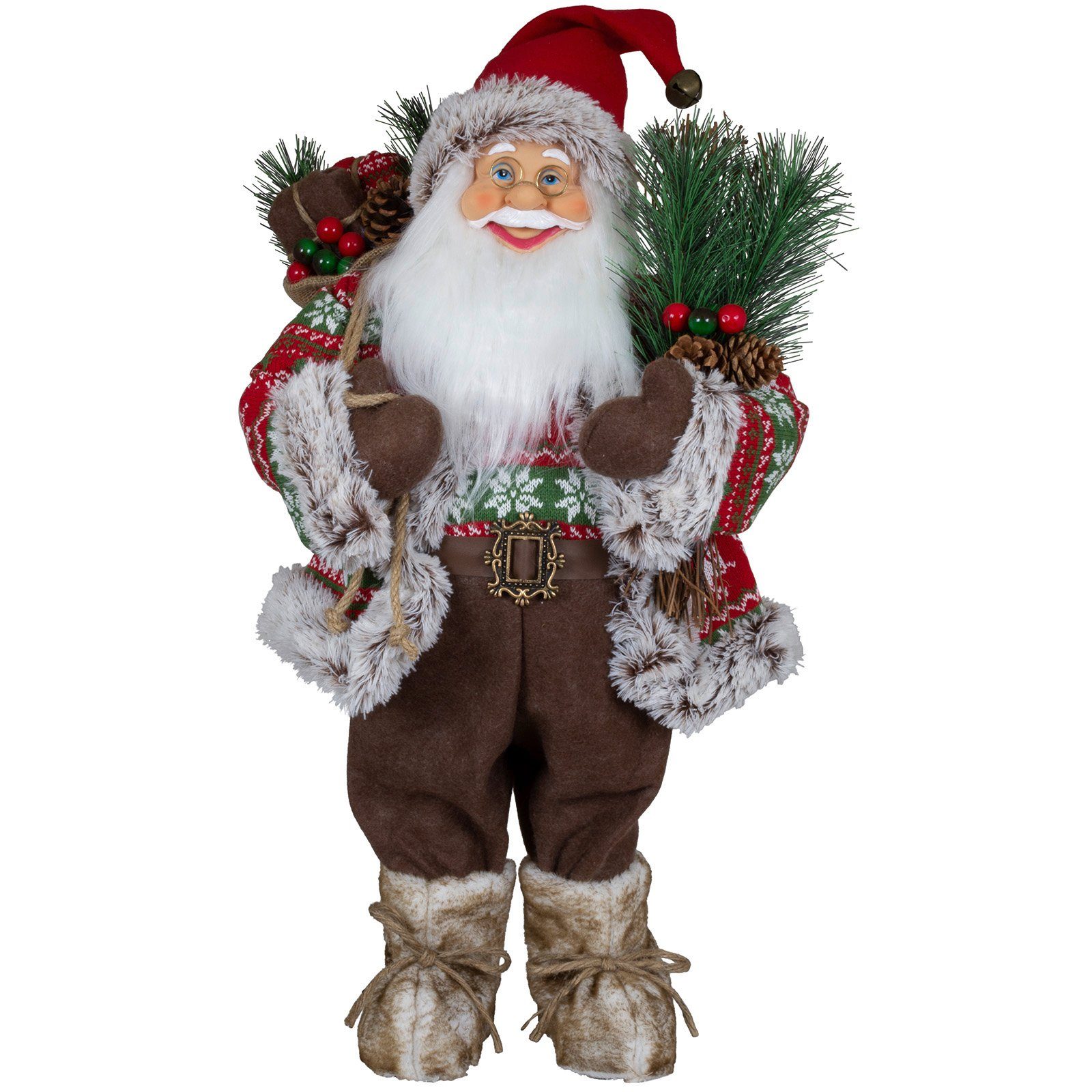 (Deko Christmas (30-80cm) Magnus, Größen Paradise St), 1 Figur, 4 rot-braun Weihnachtsmann