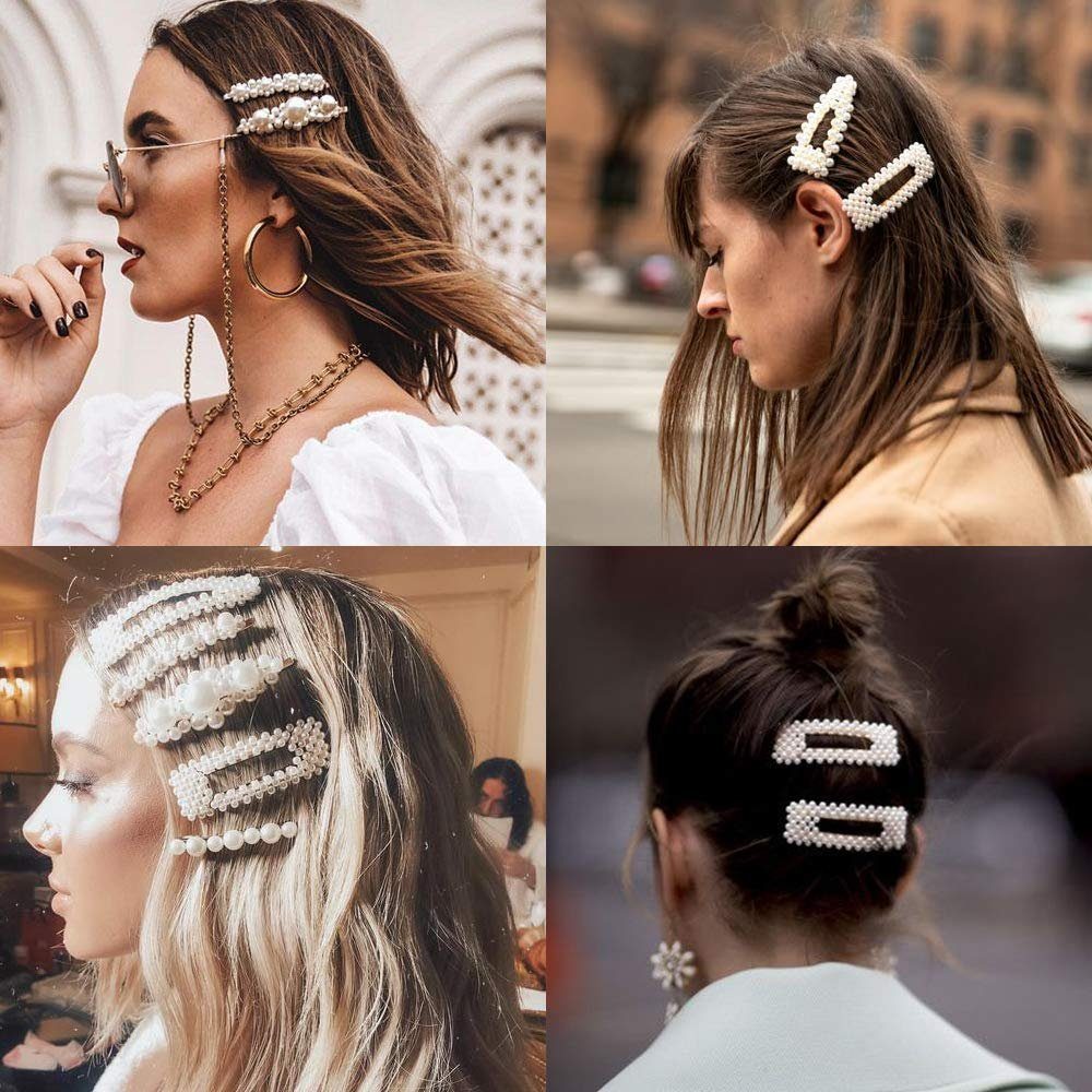 Haiaveng Haarclip eleganten und und schön Partys, Perlen, Mädchen und für Haarspangen Damen für sehr Hochzeiten Gold
