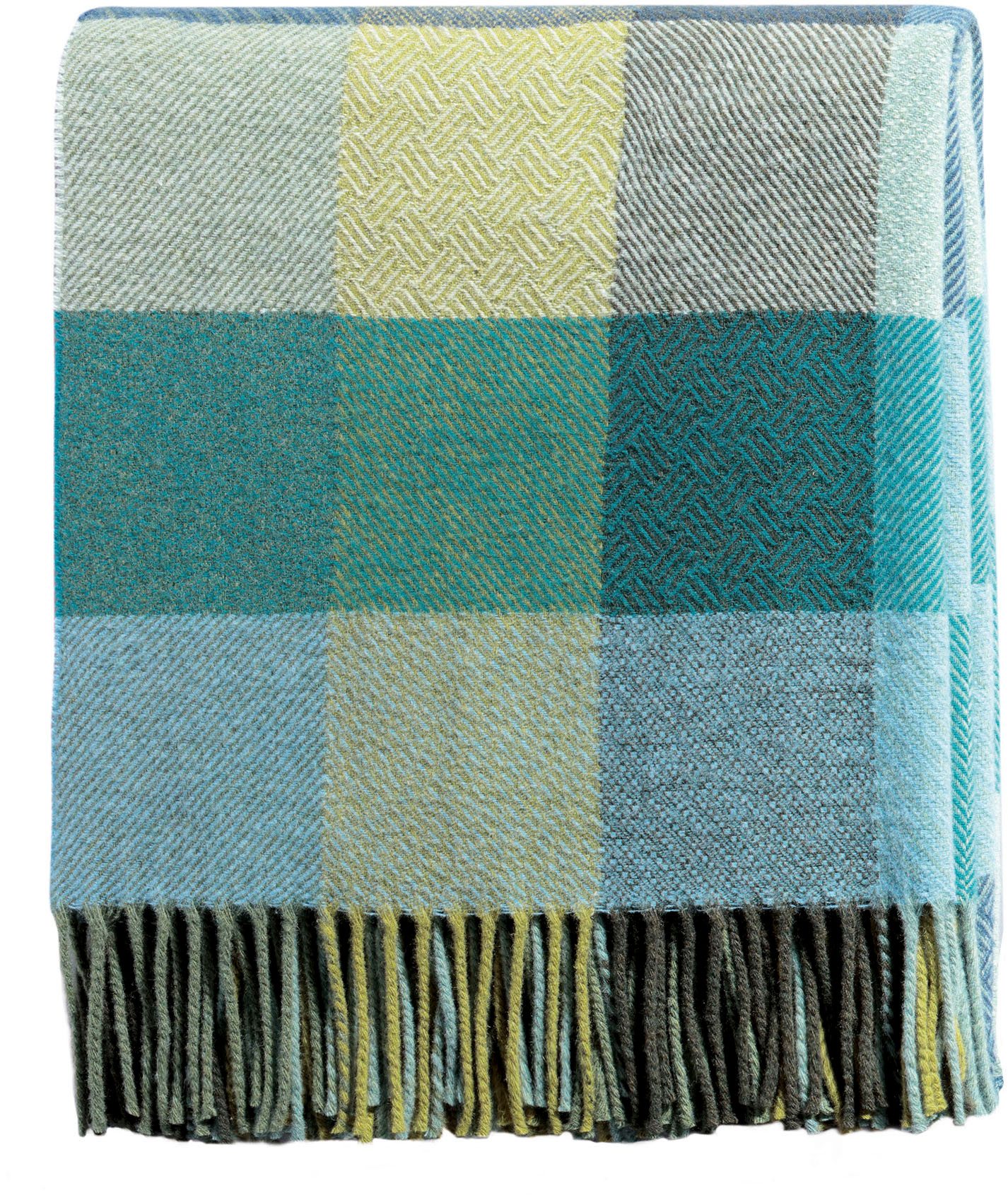Plaid Shades mit hochwertigen Fransen, Biederlack, filigrane Strukturoptik