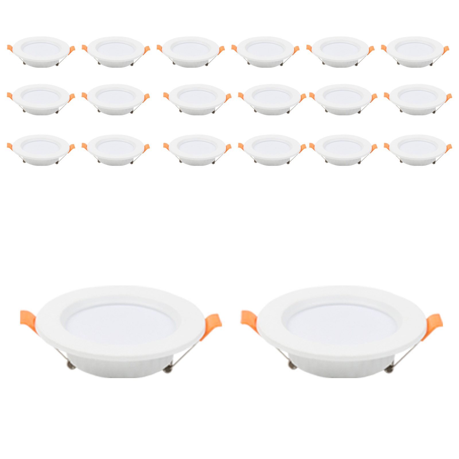 Clanmacy LED Einbaustrahler 20St. LED Einbaustrahler 5W WarmWeiß 400LM Deck günstig online kaufen