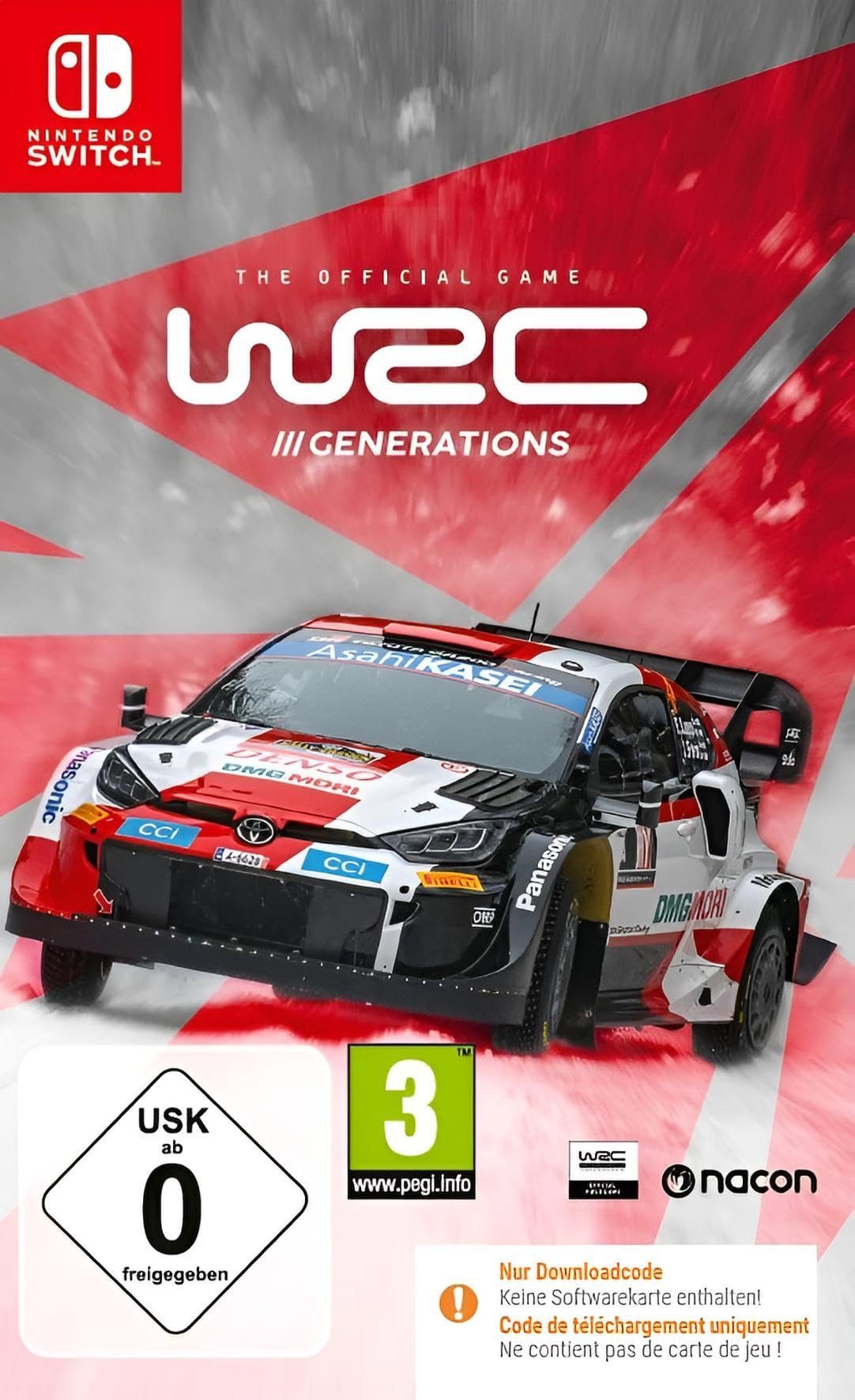 WRC GENERATIONS - Autorennen - Offroad Rennspiel Simulation für (Code in a Box), Nintendo Switch