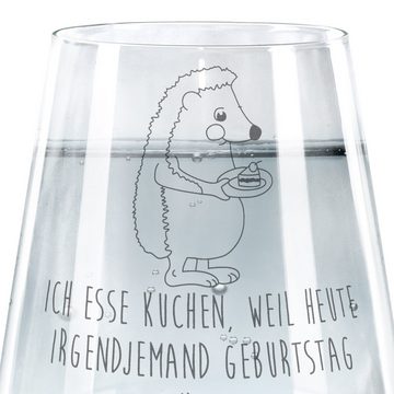 Mr. & Mrs. Panda Glas Igel Kuchenstück - Transparent - Geschenk, Trinkglas, Trinkglas mit G, Premium Glas, Elegantes Design