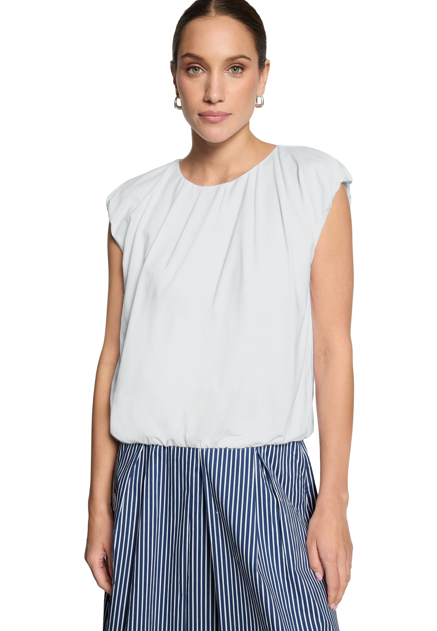 Zero T-Shirt Damen mit Rundhalsausschnitt (1-tlg) Falten