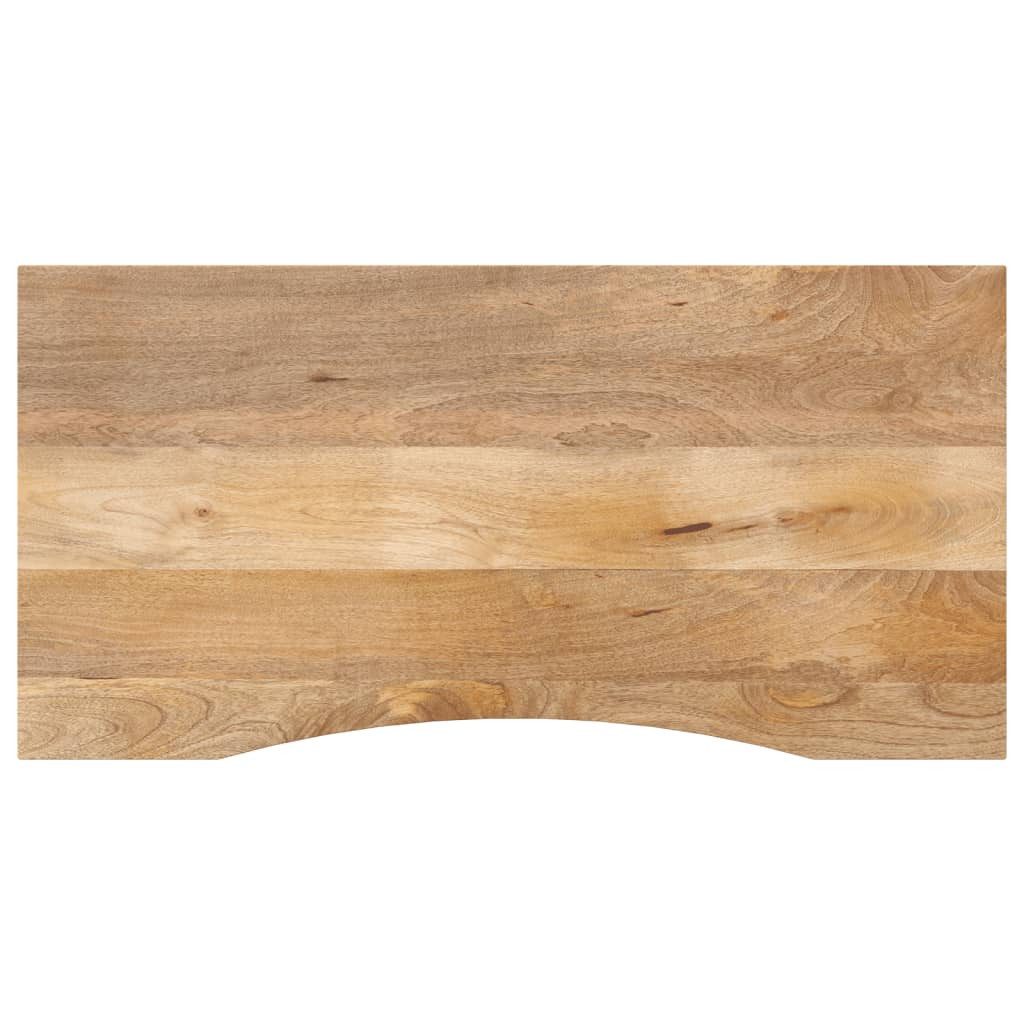 vidaXL Tischplatte Schreibtischplatte mit Aussparung 120x60x2,5cm Massivholz