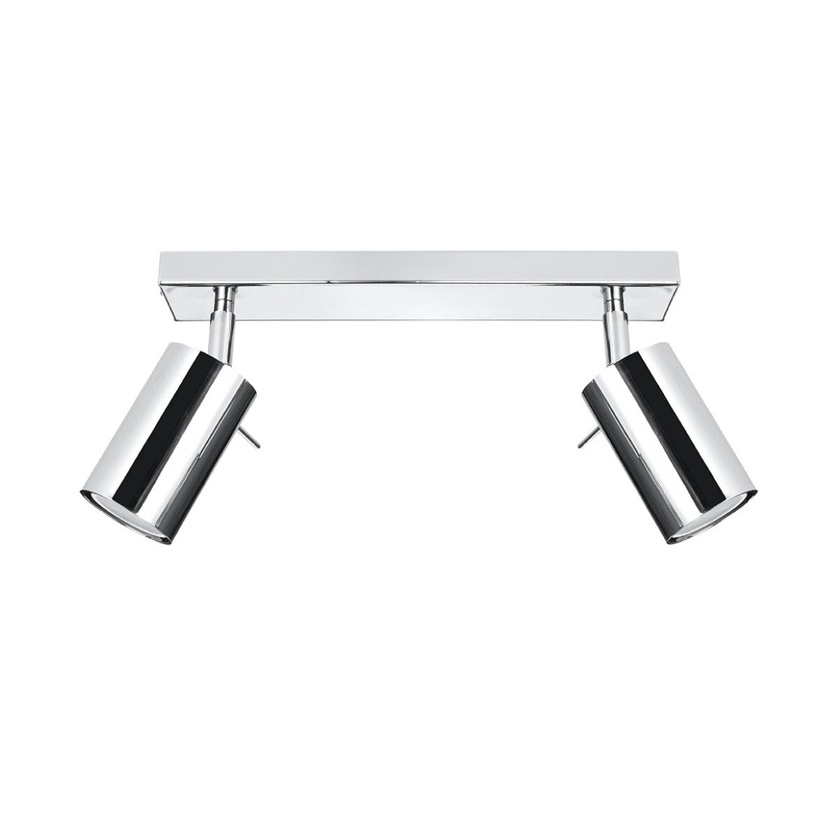 SOLLUX lighting Deckenleuchte Deckenleuchte Ring 2 Chrom, Nicht enthalten