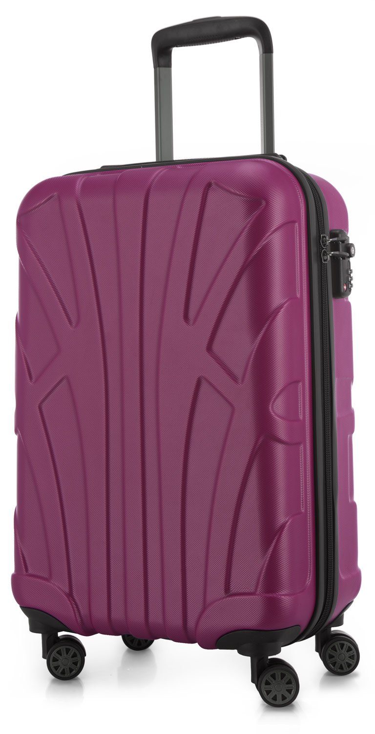 TSA Magenta Leicht, 33 L 55 S1, 4 Zahlenschloss, cm, Robust, Rollen, Handgepäckkoffer Suitline Packvolumen