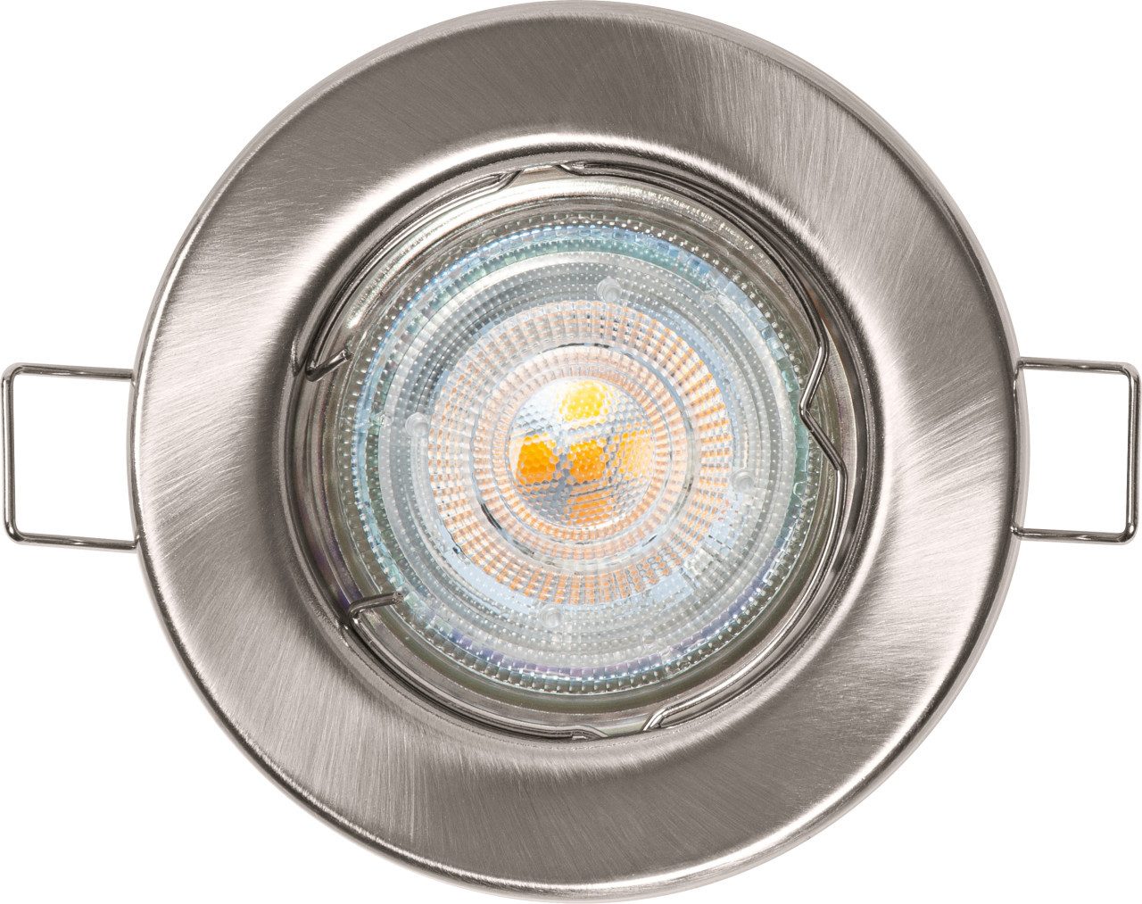 Ledvance LED Einbaustrahler Ledvance LED Einbauleuchte 3-er Set GU10 nickel, Inkl. Leuchtmittel, Nicht dimmbar ohne Bewegungsmelder
