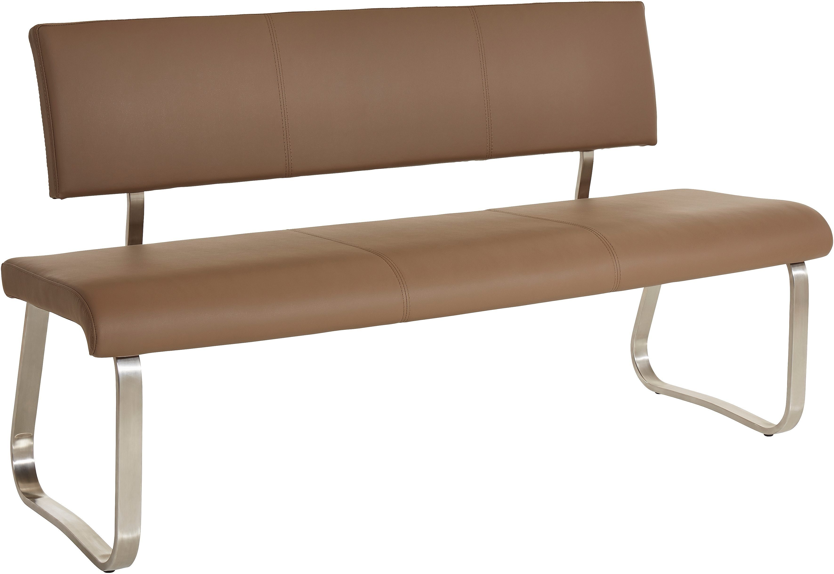 MCA furniture Polsterbank Arco (1-St), belastbar bis 280 kg, Kunstleder, in verschiedenen Breiten Cappuccino | Cappuccino | Sitzbänke