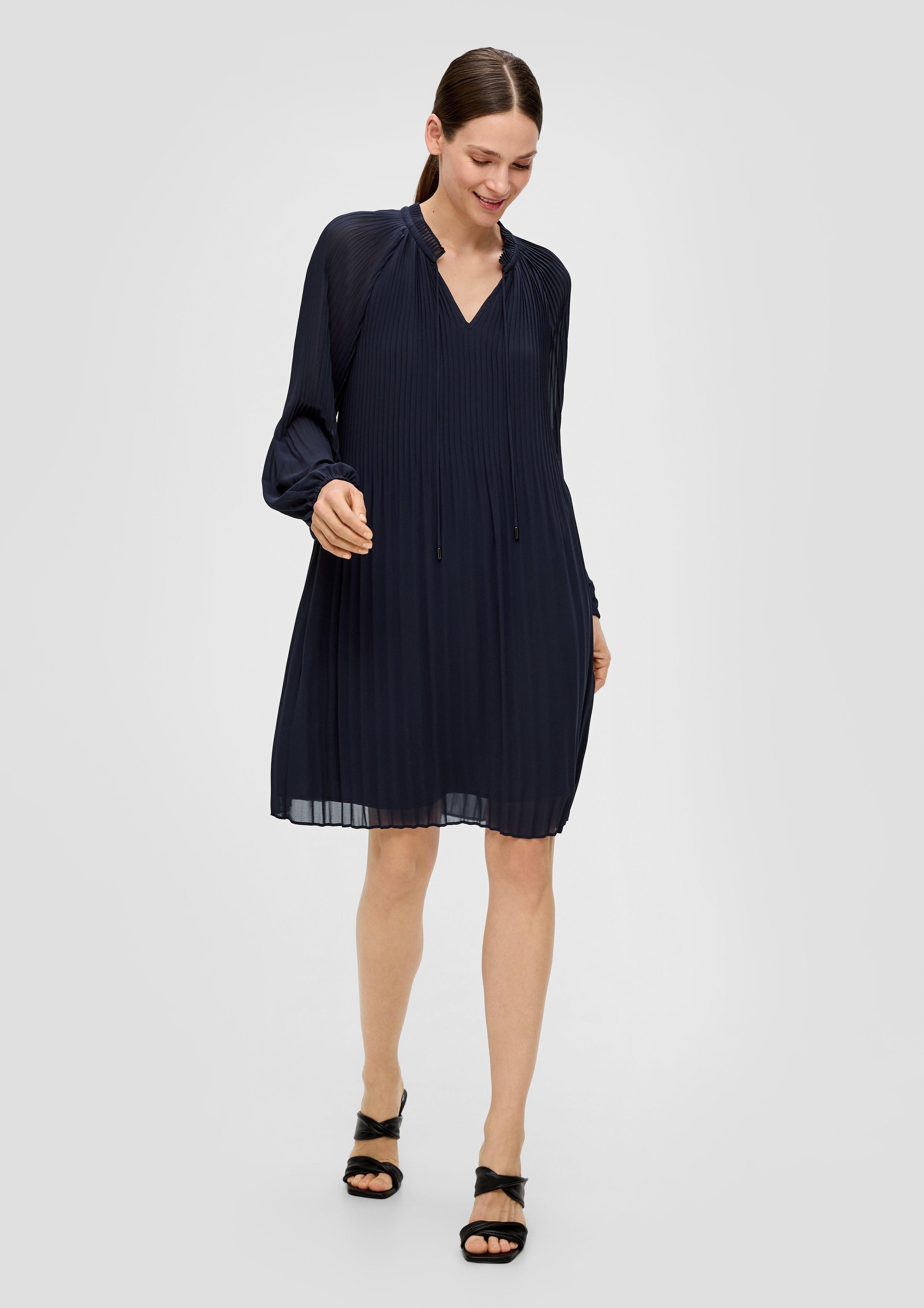 Minikleid Plissiertes Kleid aus Chiffon