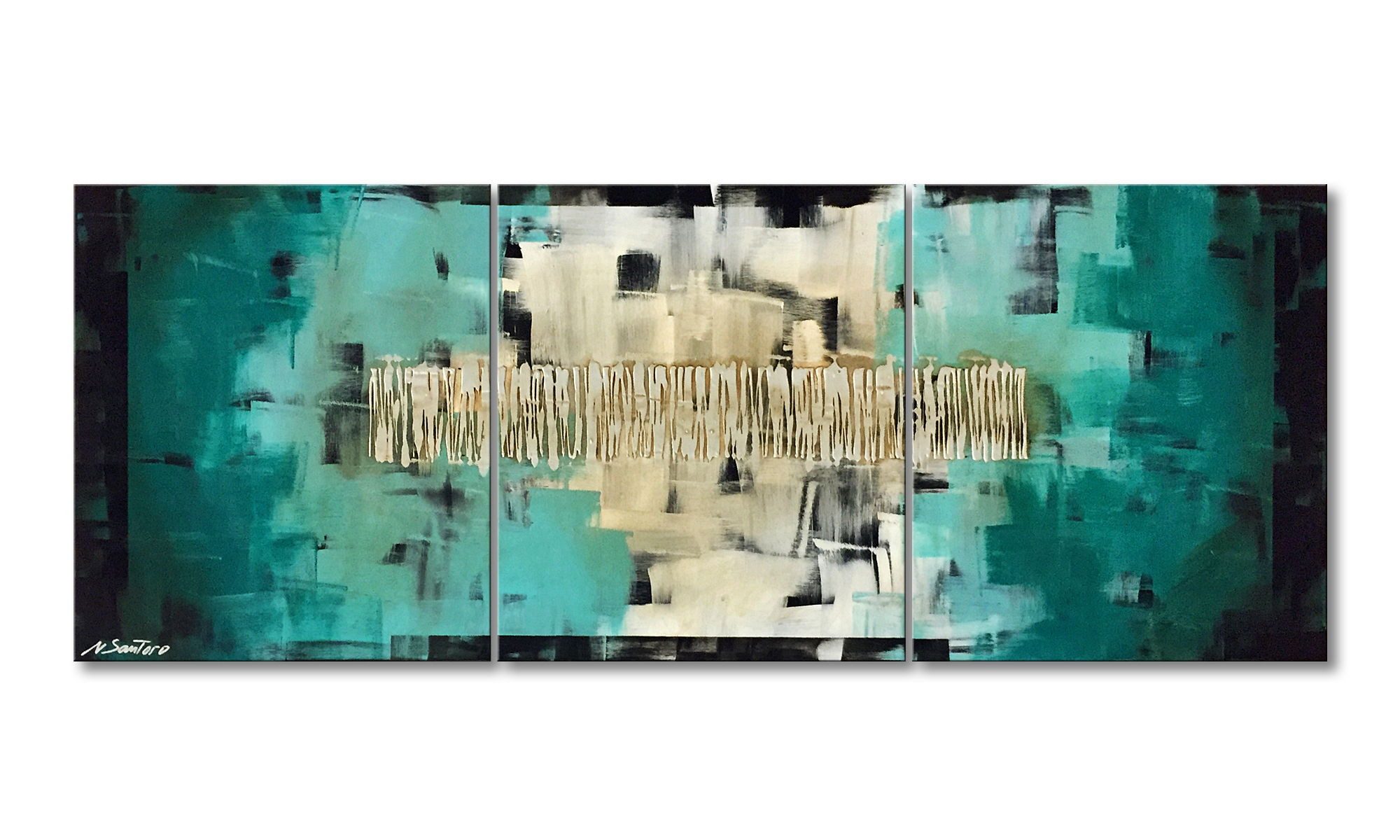 WandbilderXXL Gemälde Lighthearted 180 x 70 cm, Abstraktes Gemälde, handgemaltes Unikat