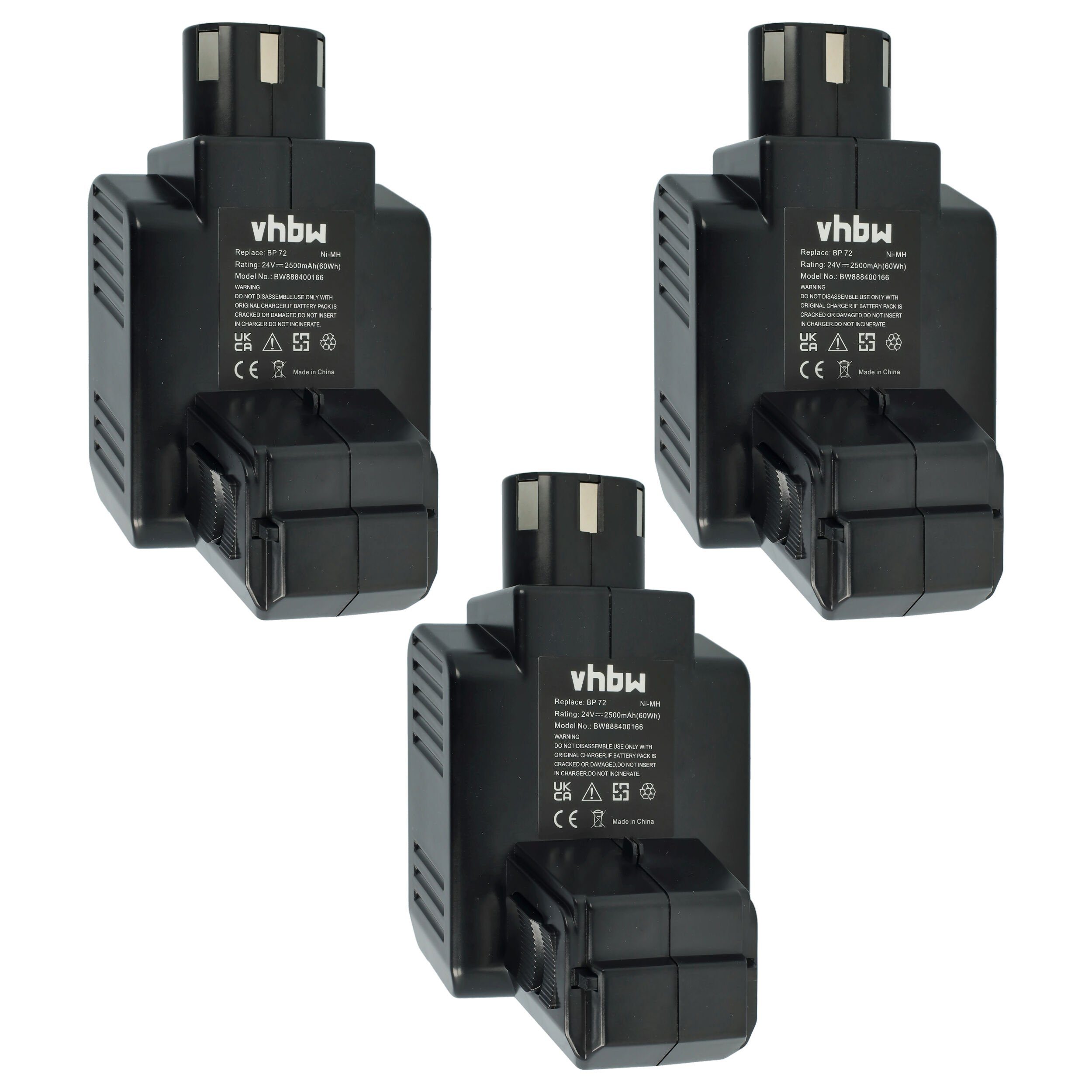 vhbw kompatibel mit Hilti TCU 7/36, TE 5 A, C 7/24, C 7/36 Akku NiMH 2500 mAh (24 V)