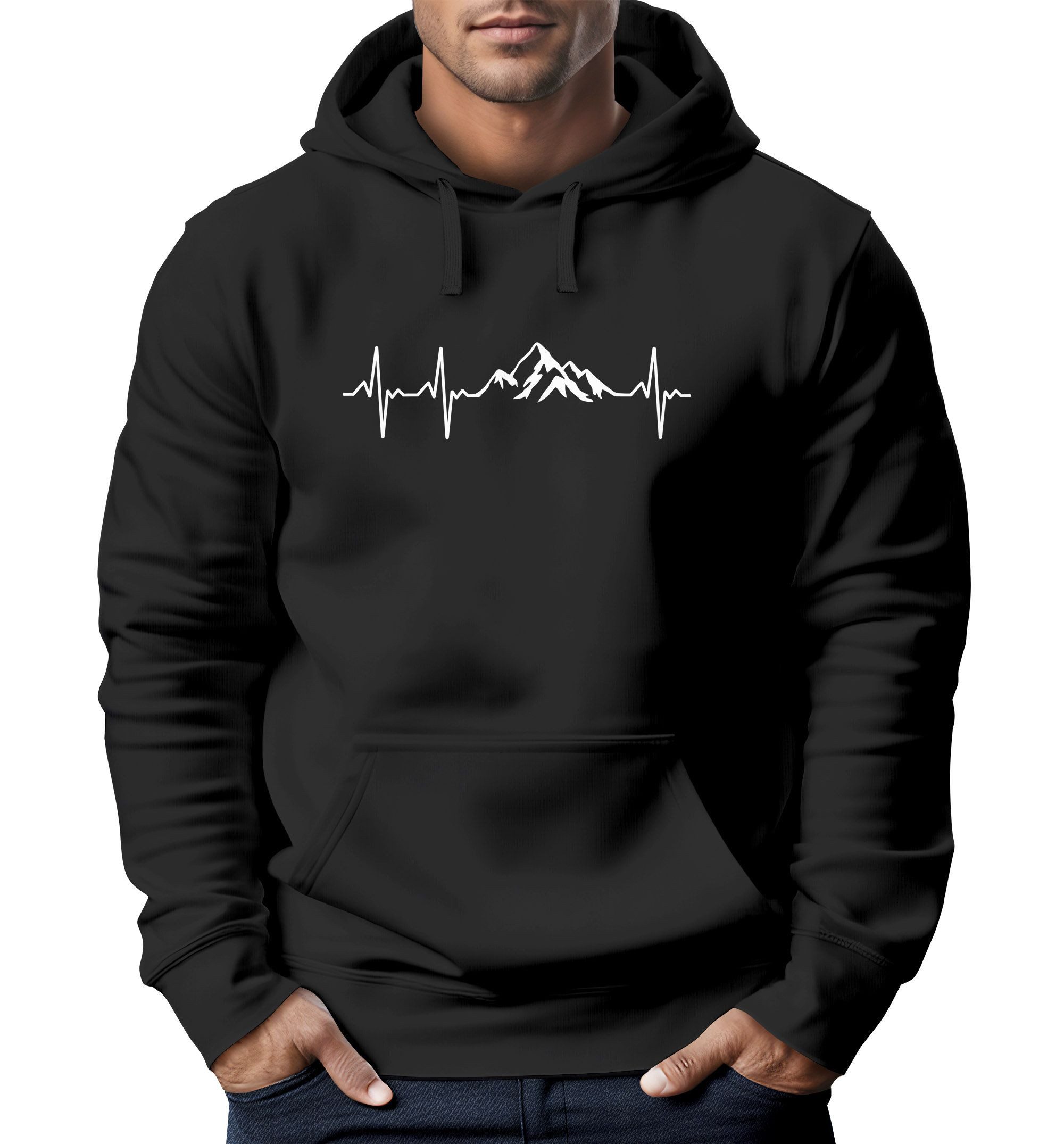 Neverless Hoodie Hoodie Herren Print Wandern günstig online kaufen