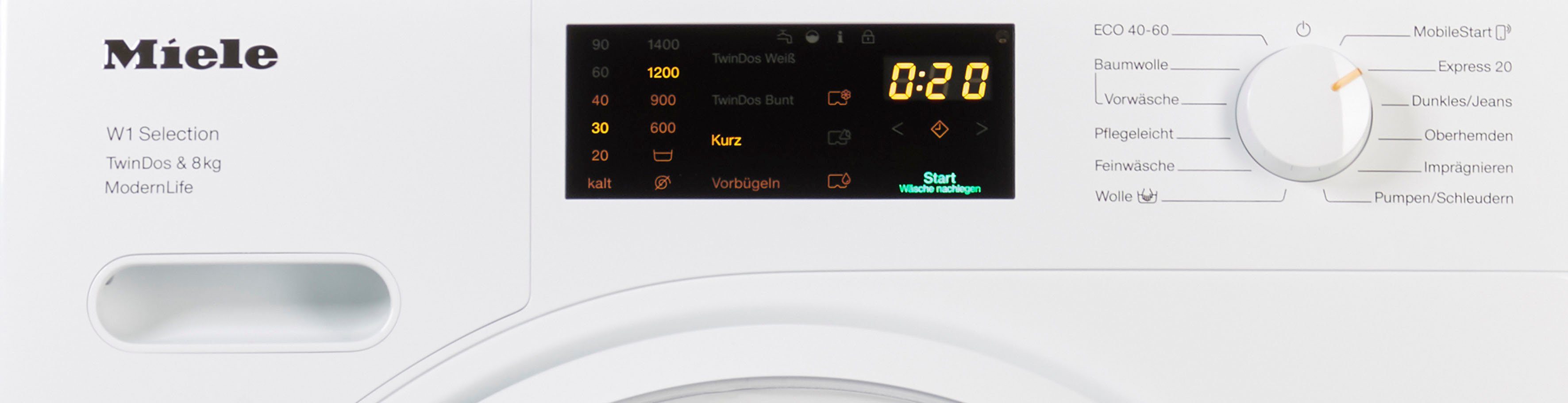 Waschmitteldosierung TDos&8kg, zur Miele WSD663 ModernLife automatischen Waschmaschine U/min, 1400 WCS TwinDos kg, 8