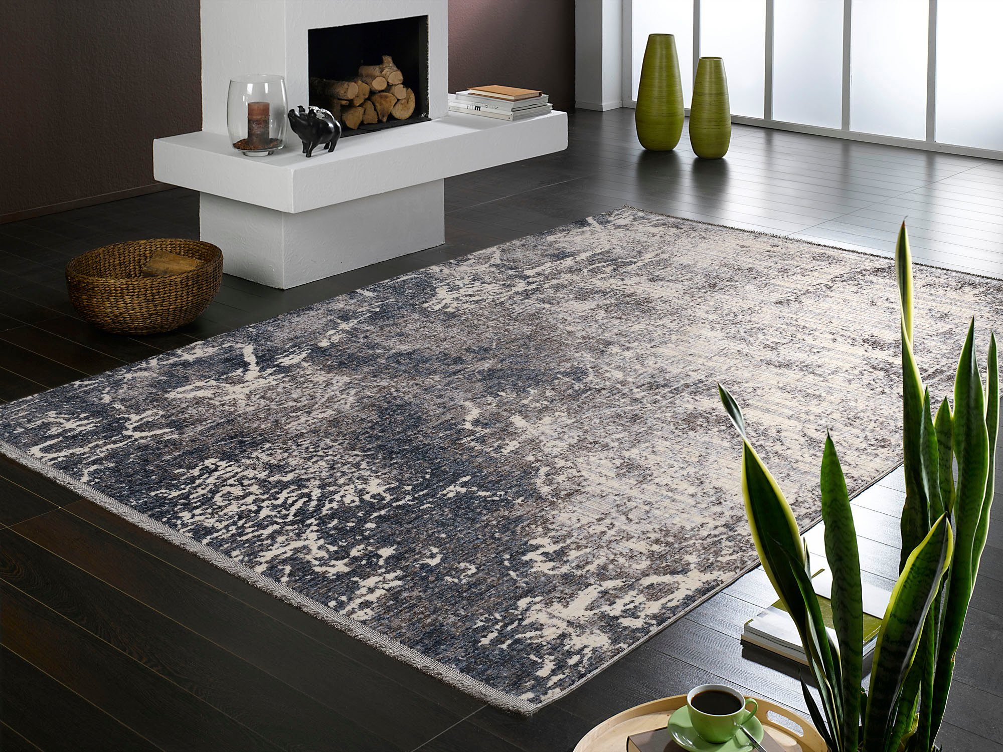 GALLERY M branded by Musterring Teppich MODENA, rechteckig, Höhe: 8 mm, Kurzflor, Wohnzimmer, Vintage