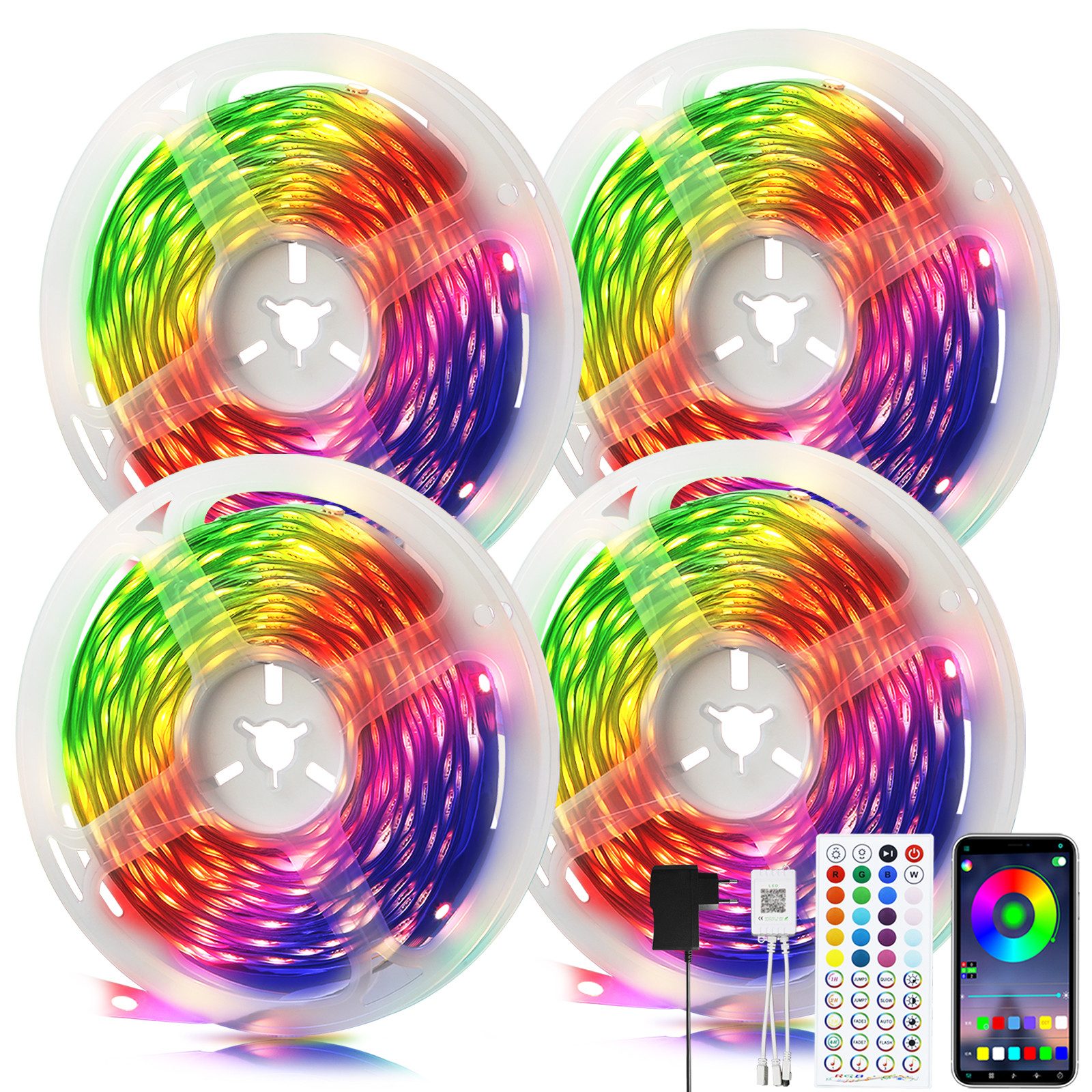 ZMH LED-Streifen 30m Streifen - Bluetooth Dimmbar mit Fernbedienung für Who günstig online kaufen