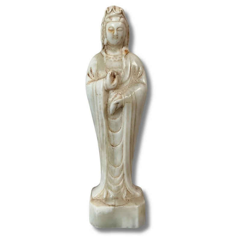 Asien LifeStyle Buddhafigur Kwanyin Buddha Figur Hetian Jade China 19,5 cm