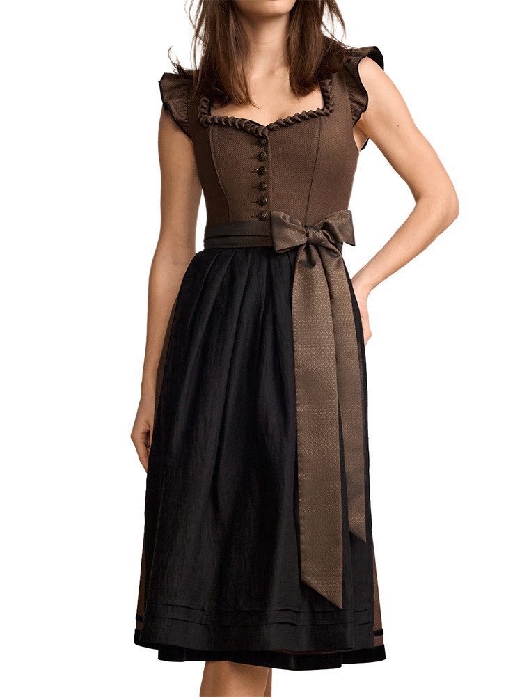 KRÜGER COLLECTION Dirndl Dirndl Gerena 70cm Länge braun