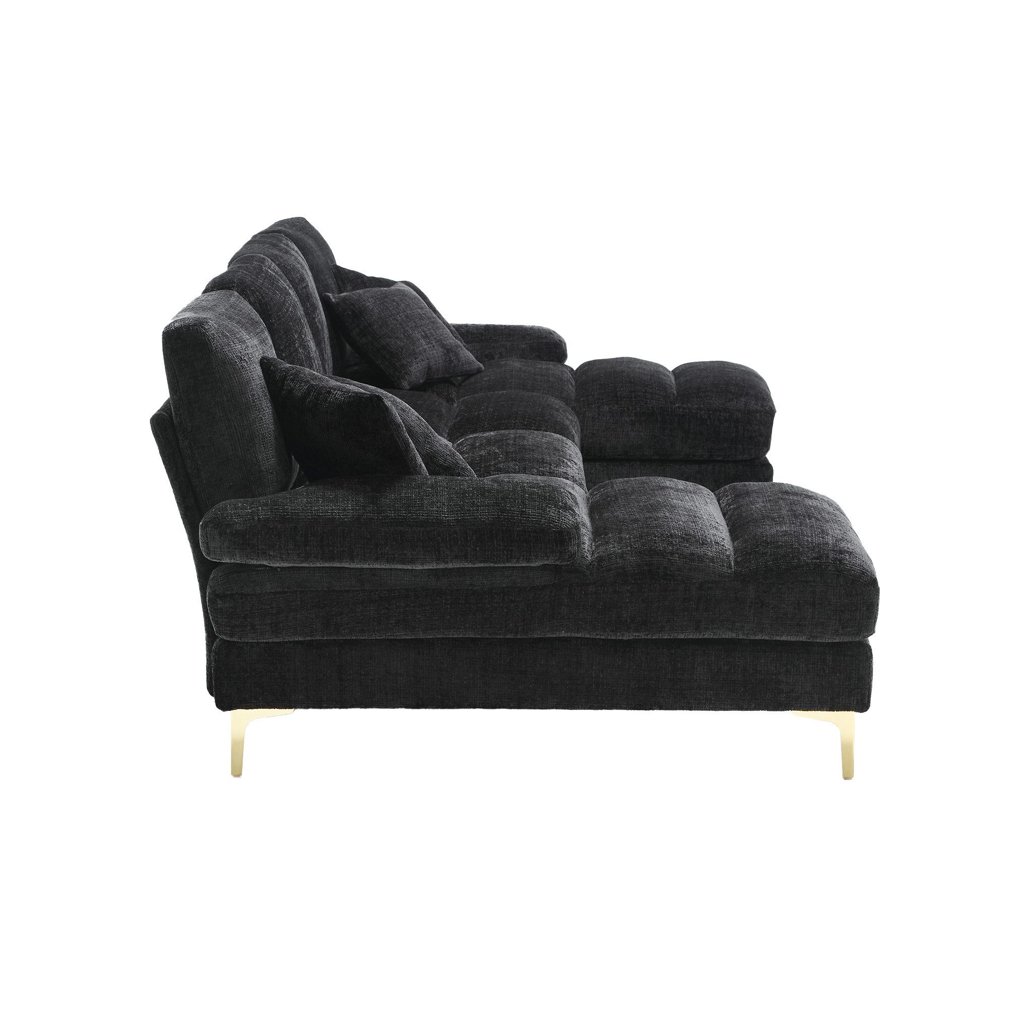 Odikalo Big-Sofa Chenille Sofa U-Form Lounge günstig online kaufen