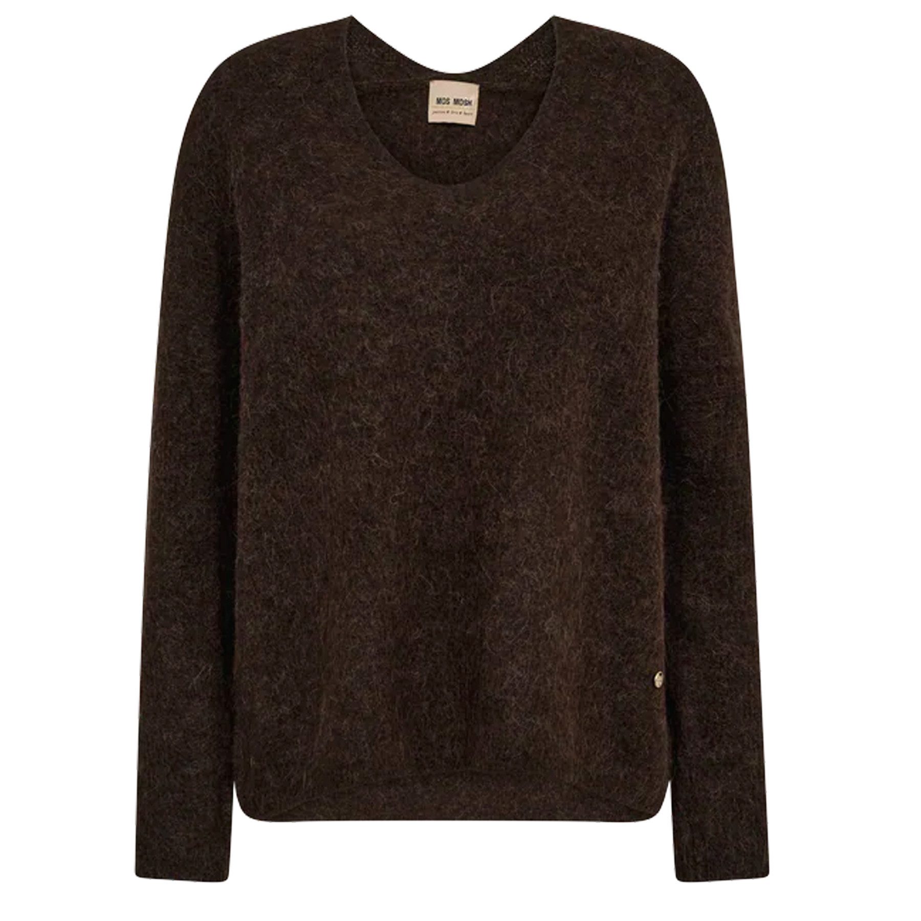 Mos Mosh Strickpullover MOS MOSH Pullover THORA mit Alpaka - Braun