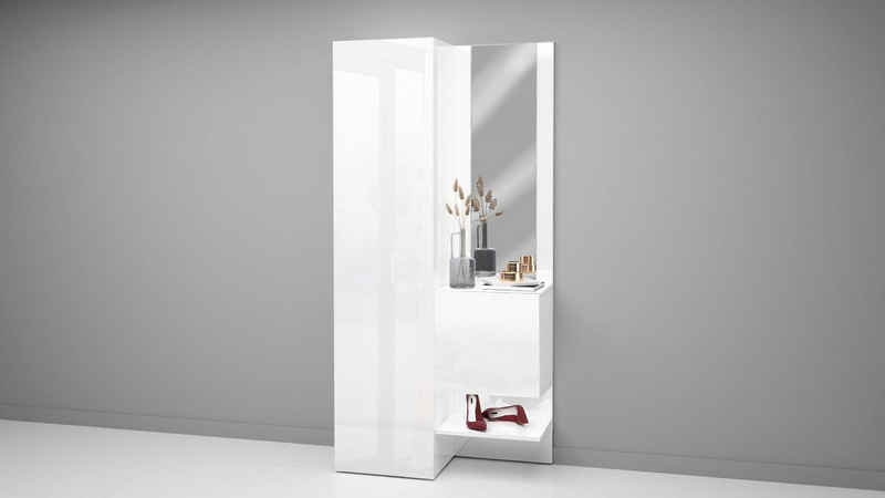 INOSIGN Garderoben-Set Kompakt, (2-St., 2-er set: großer Schuhschrank,kleiner Schuhfach mit Spiegel und Ablage)