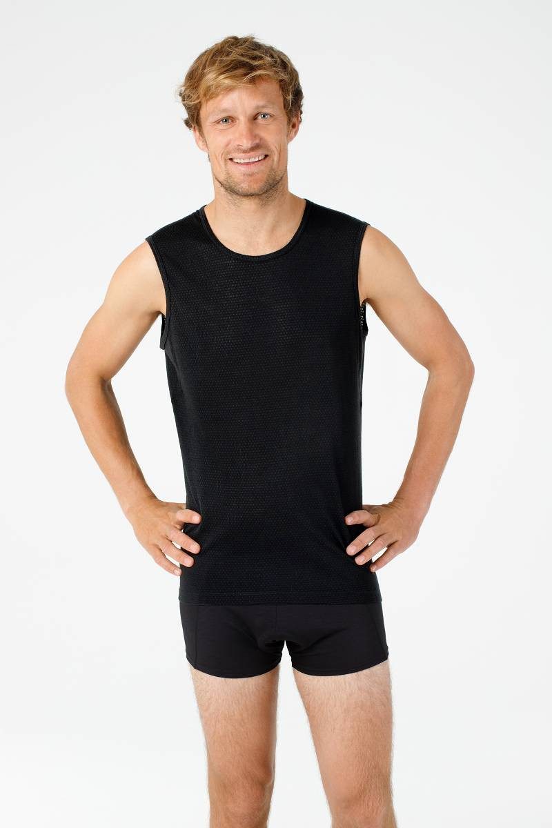 SUPER.NATURAL Tanktop Unterhemd Merino Unstoppable Under Unterwäsche schwar günstig online kaufen