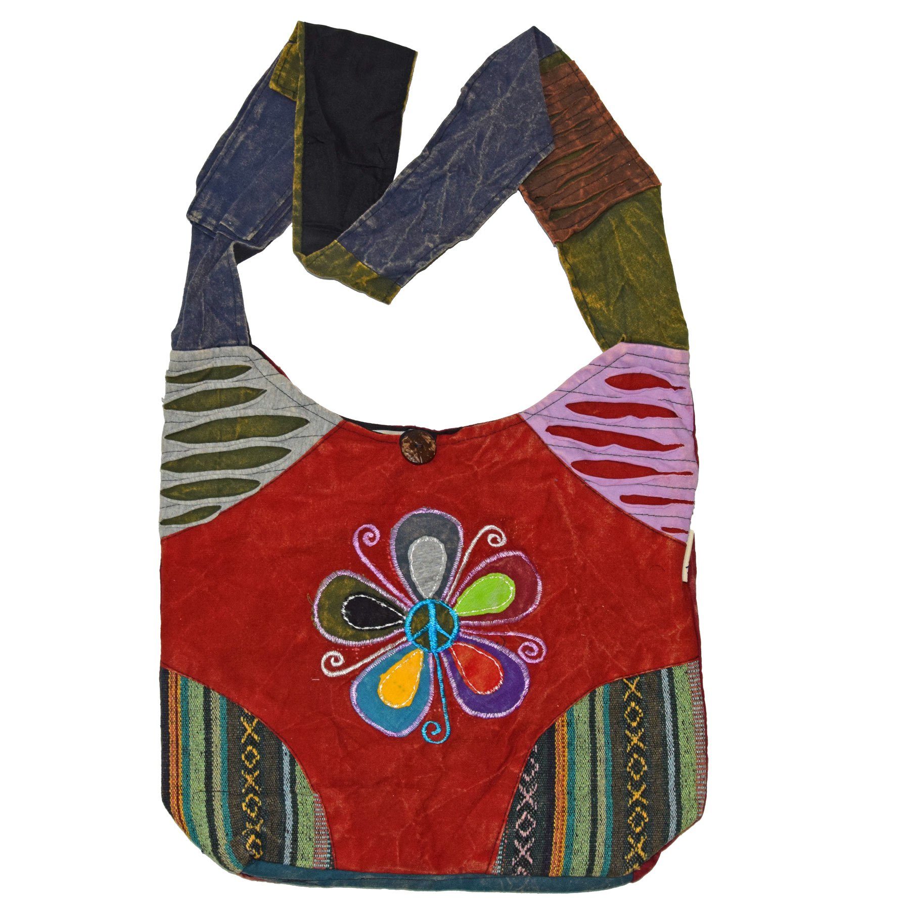 SIMANDRA Umhängetasche Patchwork Tasche bestickt, zum Umhängen