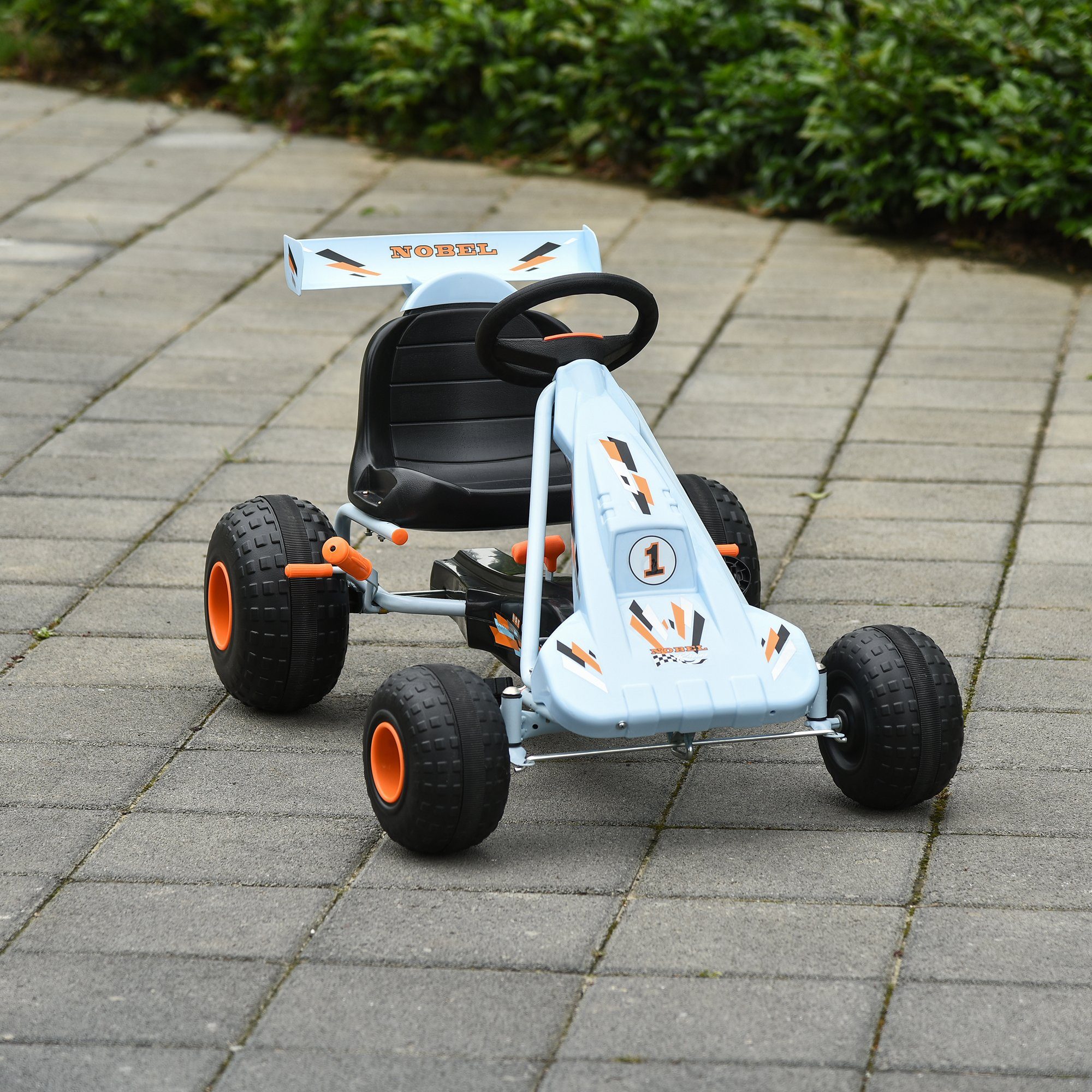 HOMCOM Go-Kart Kinder Go-Kart mit Handbremse – Bild 4 von 5