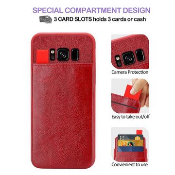 Cadorabo Handyhülle Samsung Galaxy S8 Samsung Galaxy S8, Kunstleder Handy Schutzhülle - Hülle - ultra slim - mit Kartenfach